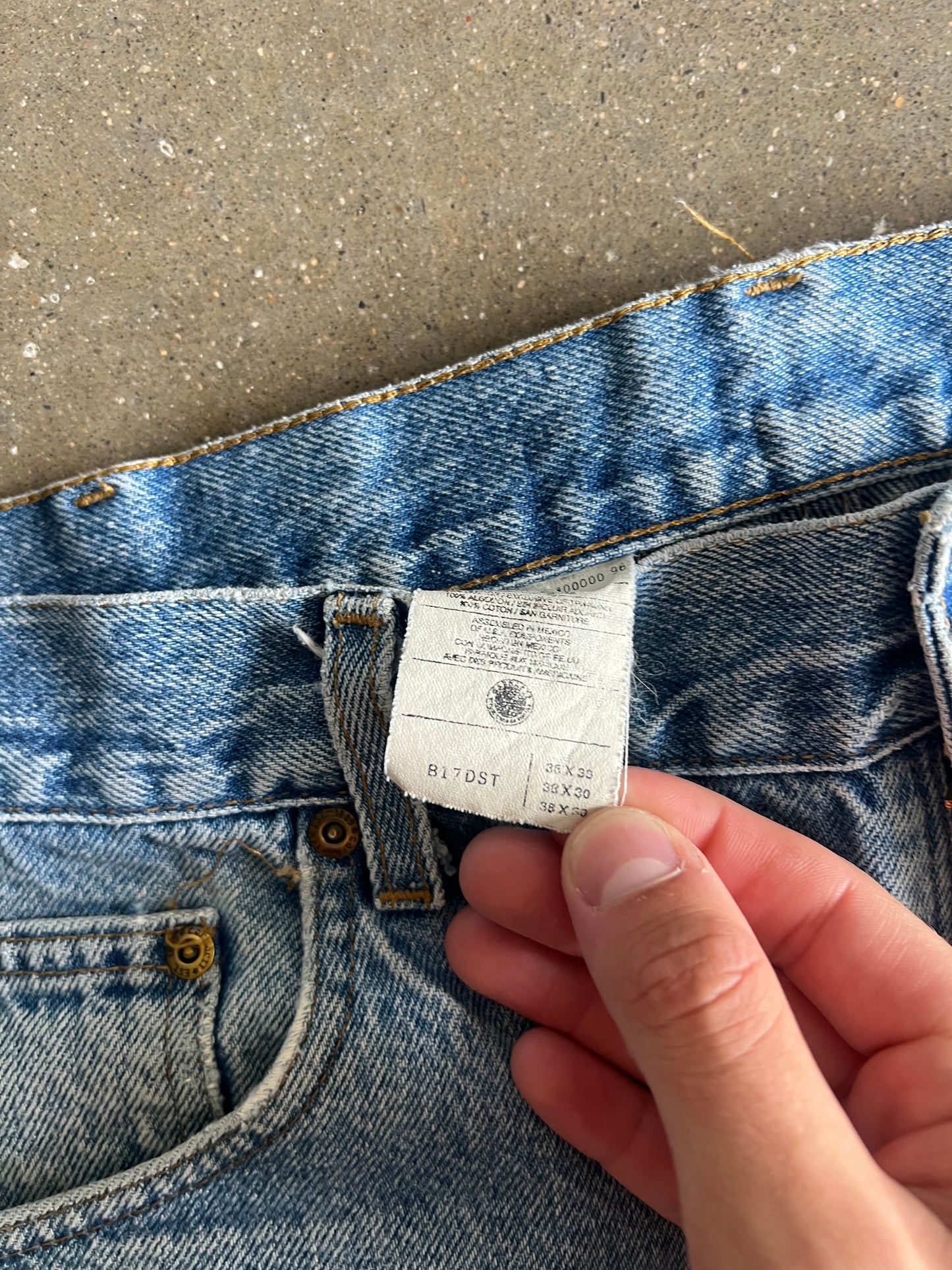 Vintage Faded Distressed Blue Carhartt Pants - 36x30