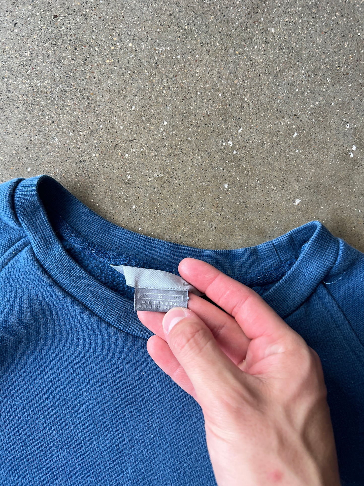 Vintage Sky Blue Nike Swoosh Crew - M