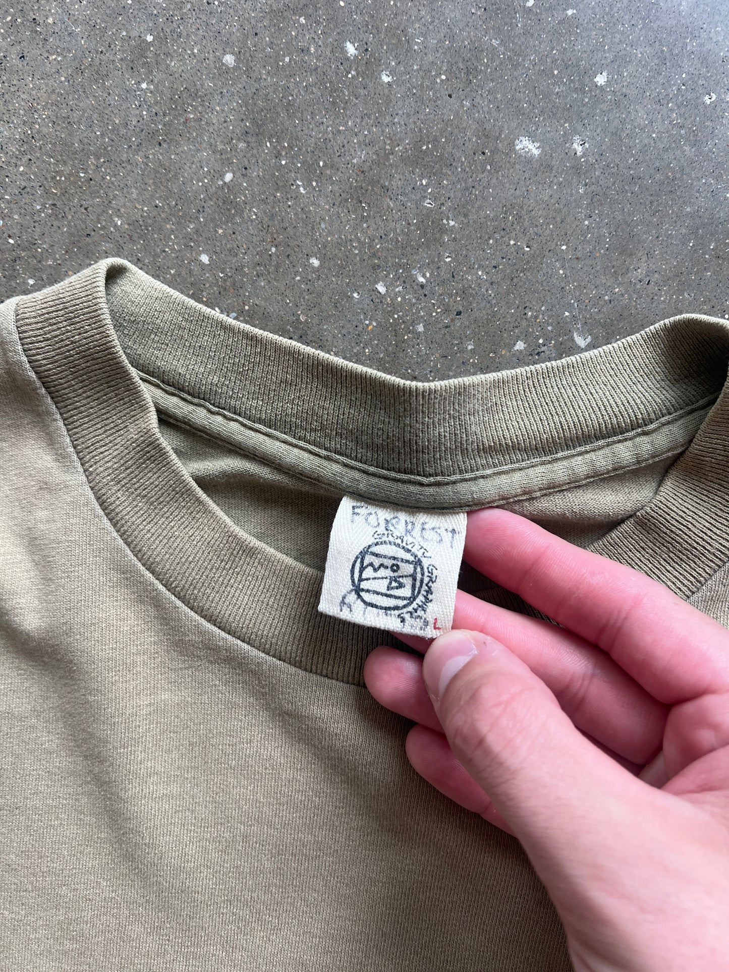 Vintage Khaki Boundary Waters Tree T-Shirt - L