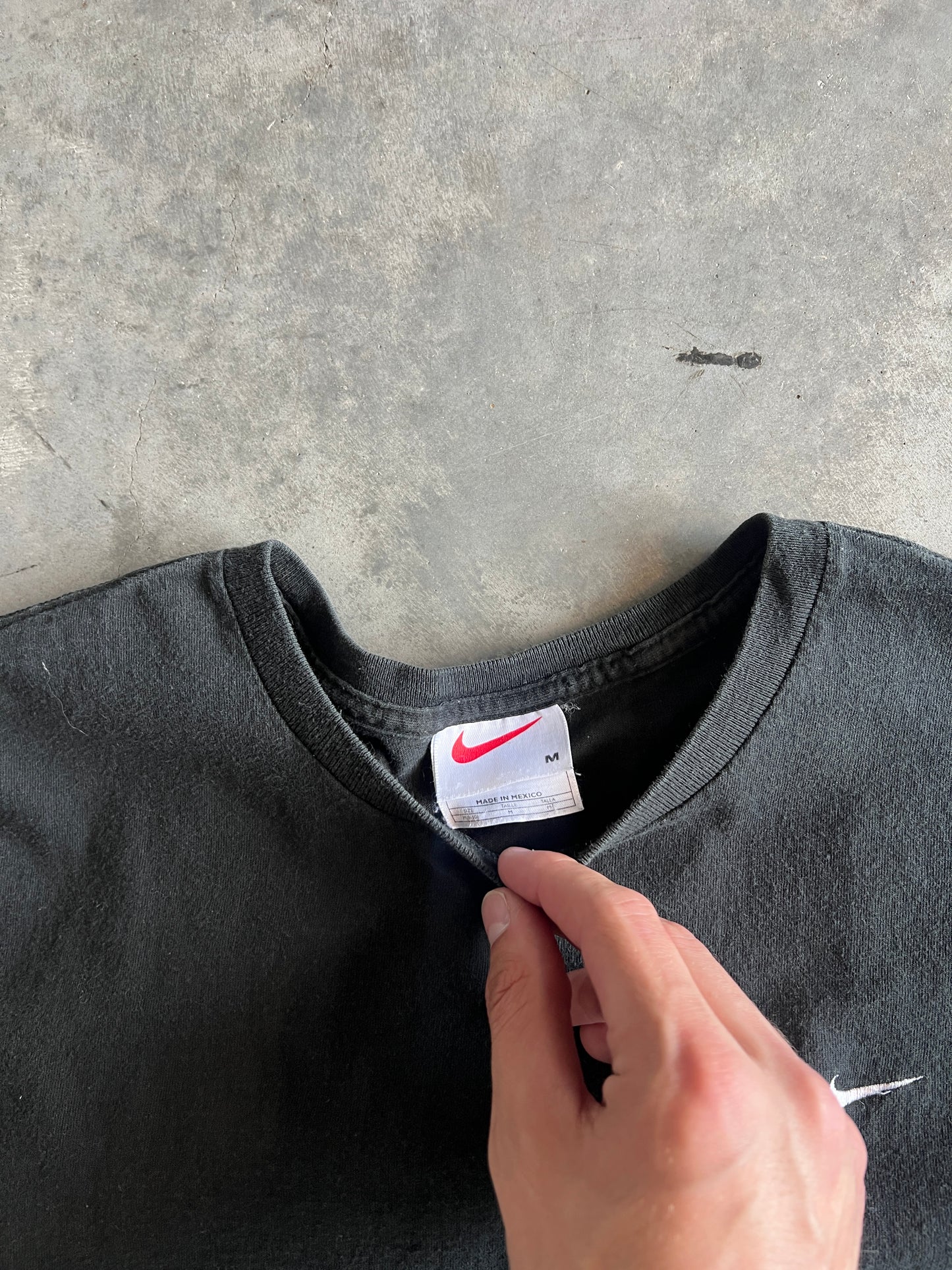Vintage Black Nike Swoosh Shirt - XS