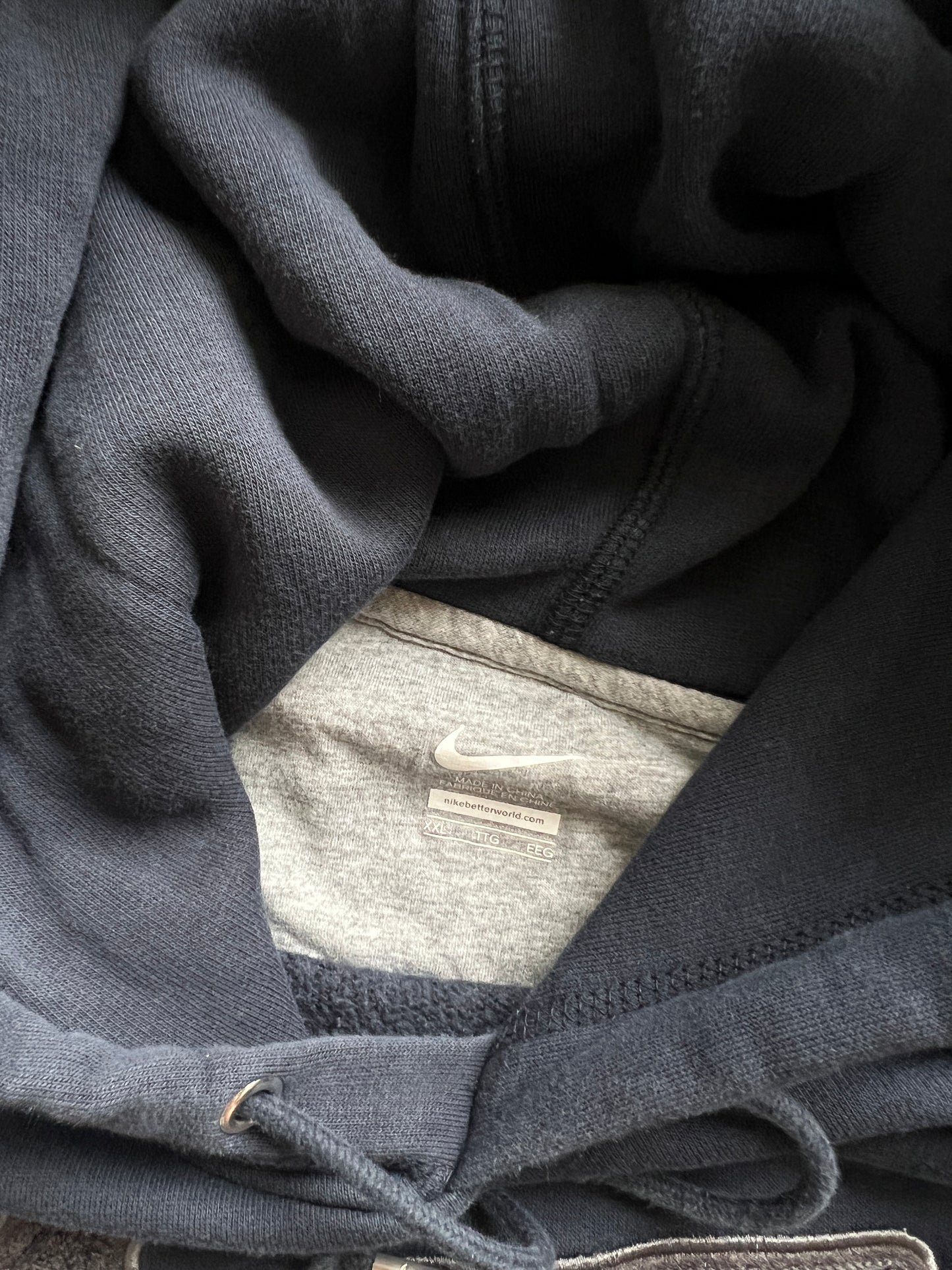 Vintage Black Nike Hoodie - XXL