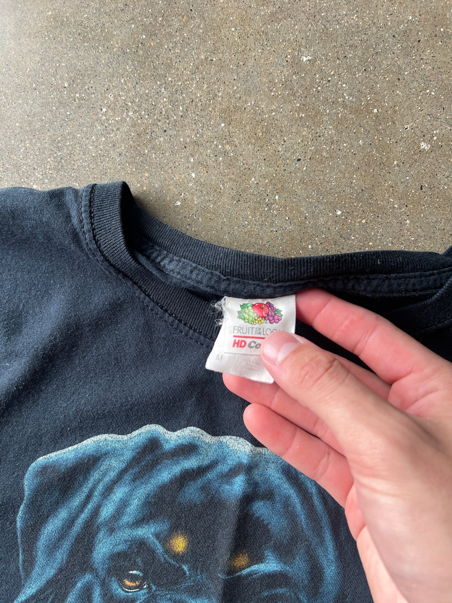 Vintage Black Rottweiler Junkyard T-Shirt - Medium