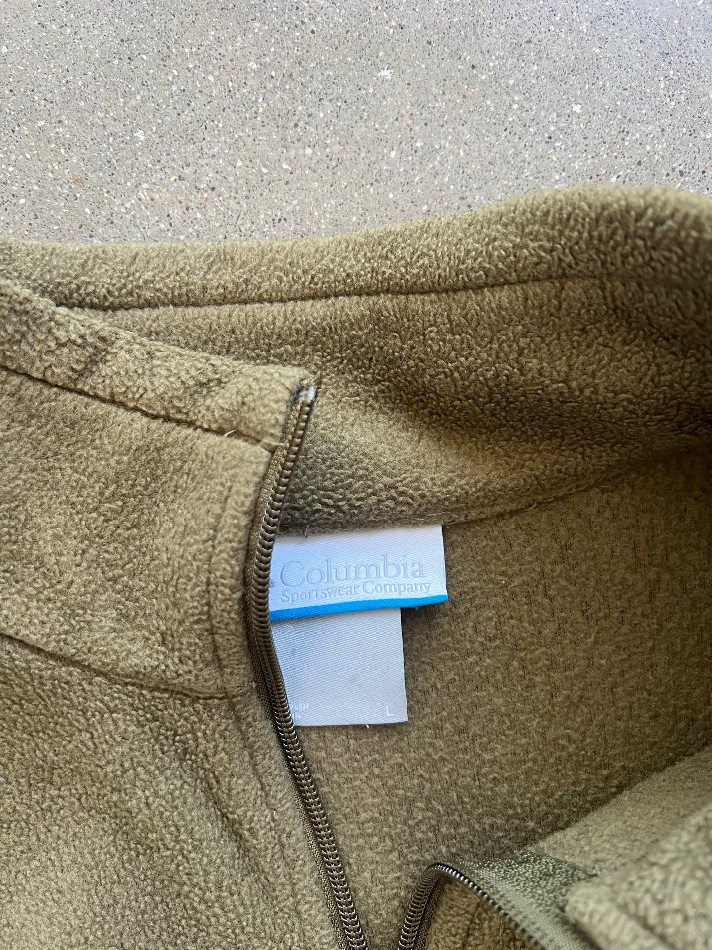 Vintage Pistachio Green Columbia Fleece Zip - L