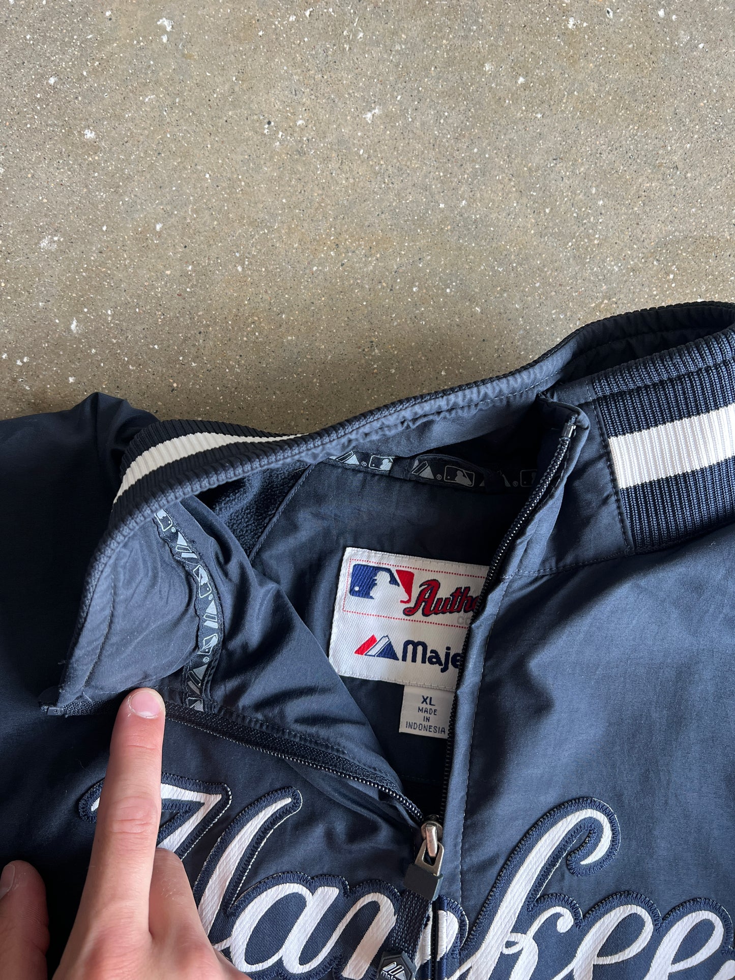 Vintage Navy Blue Yankees Jacket - M