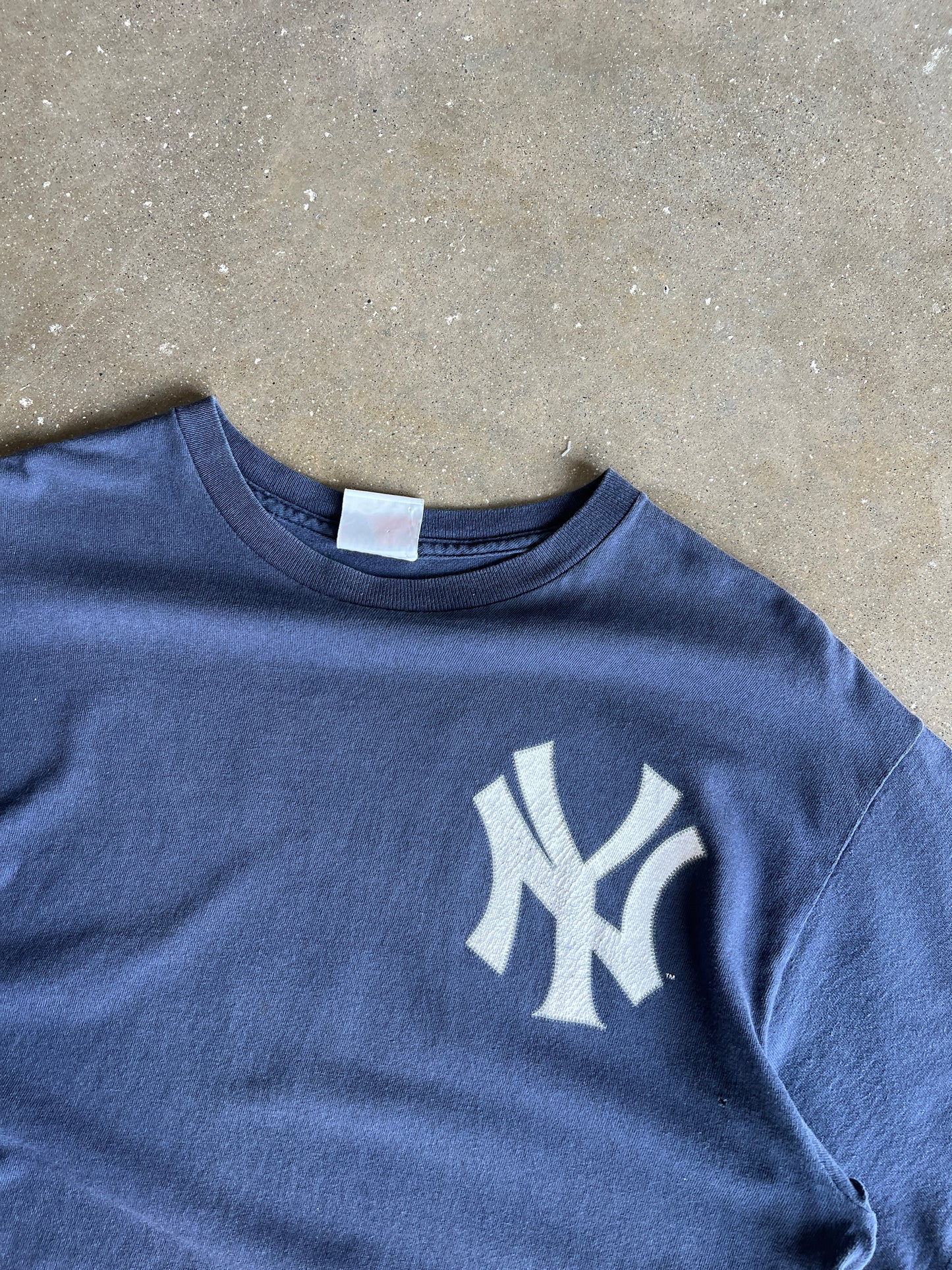 Vintage Faded Navy Yankees Shirt - L