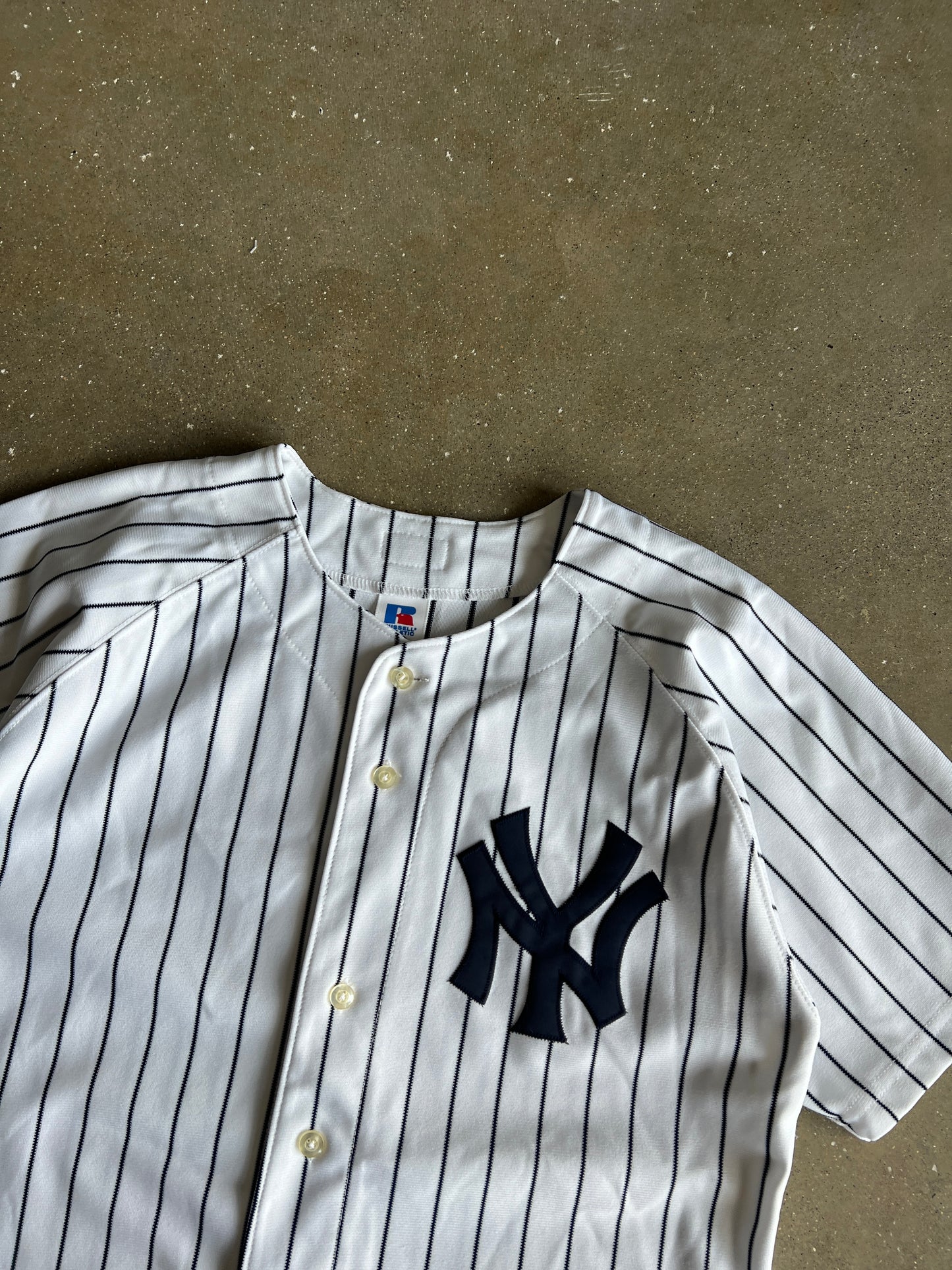 Vintage White Yankee Baseball Shirt - S