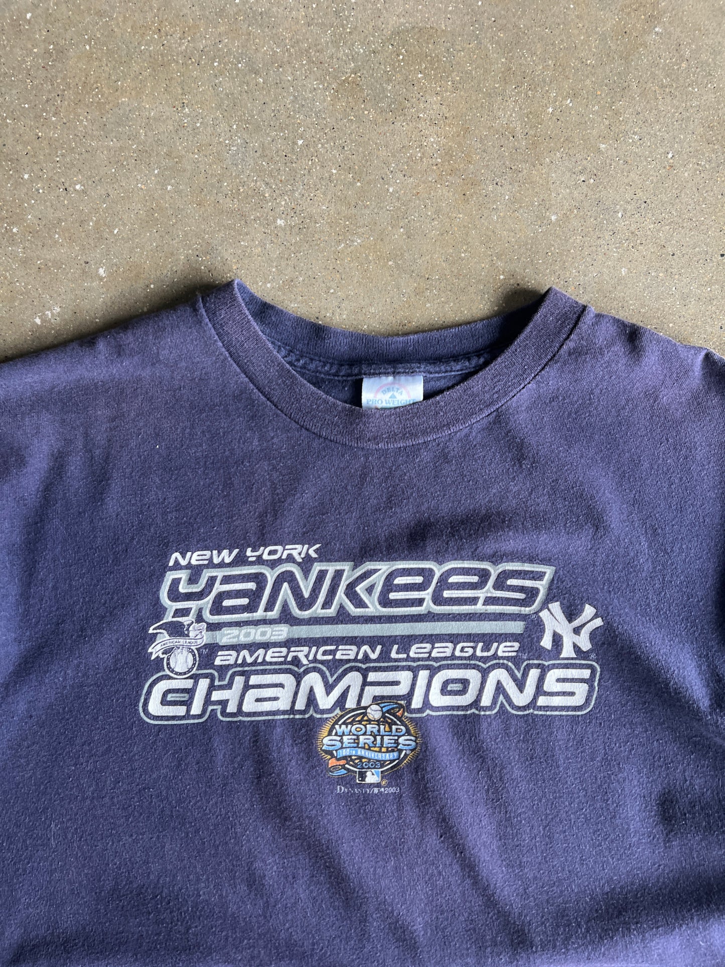 Vintage Navy Blue NY Yankees Shirt -XS