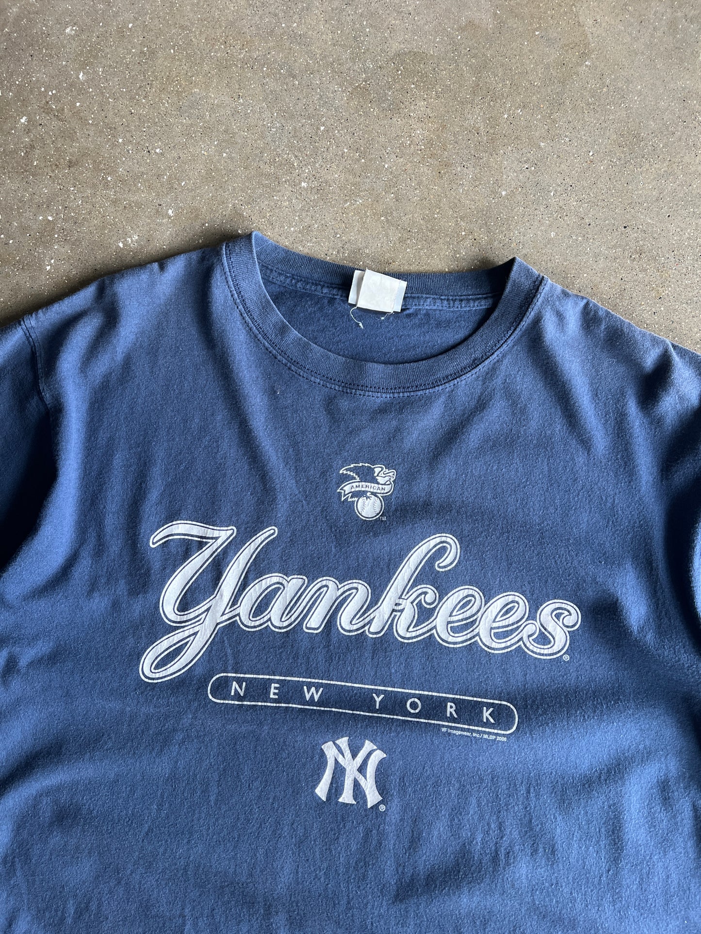 Vintage Faded Blue Yankees Shirt - L