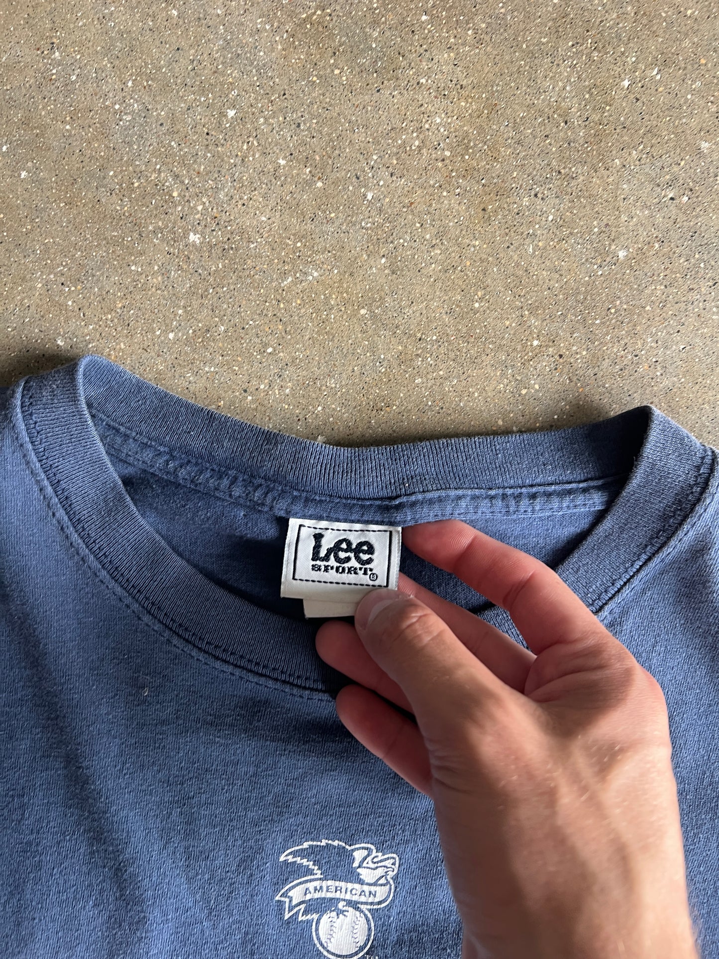 Vintage Faded Blue Yankees Shirt - L