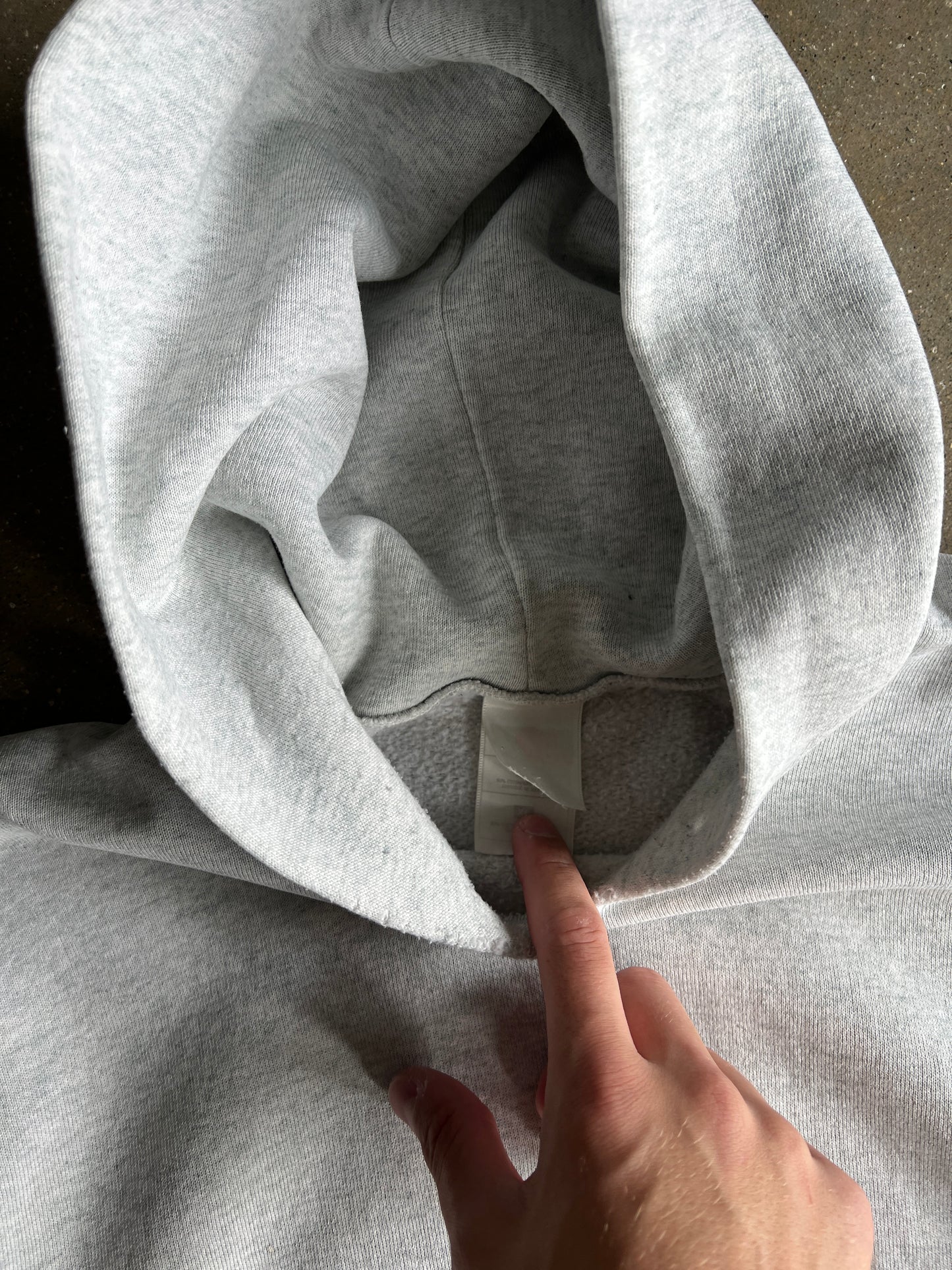 Vintage White NYC Spellout Hoodie - XL
