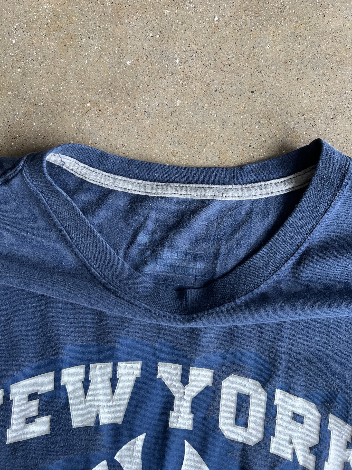 Vintage Navy Blue Yankees Shirt - L