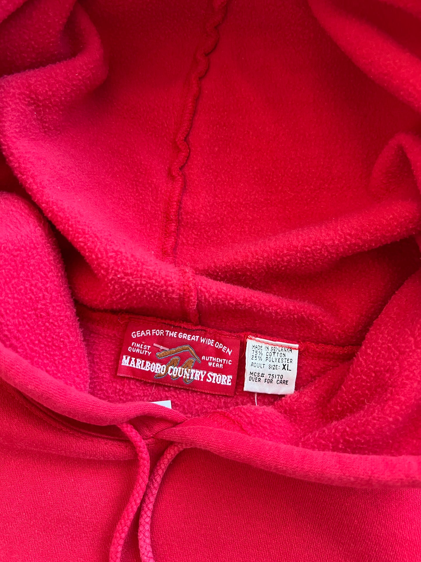 Vintage Red Marlboro Hoodie - XL