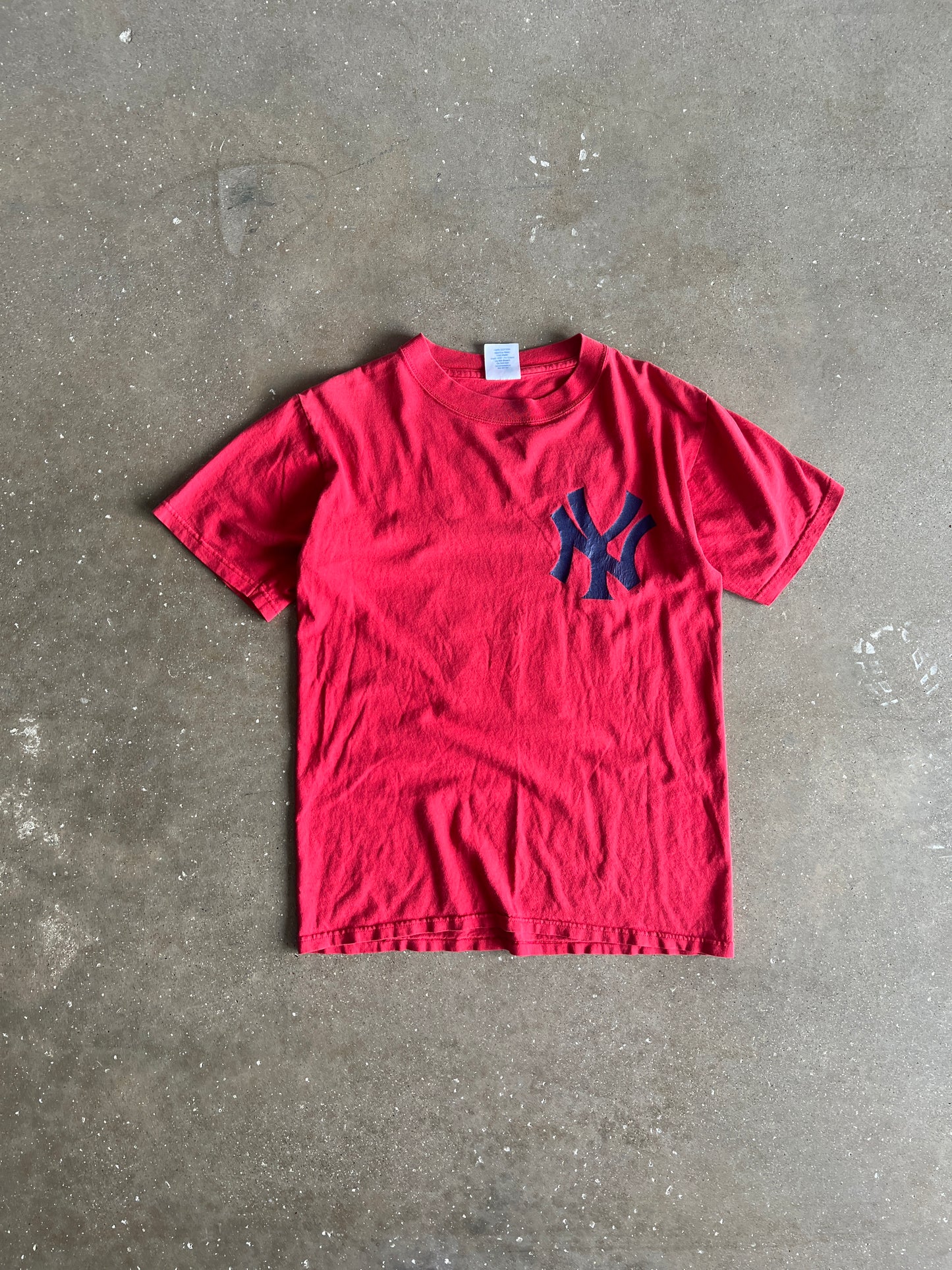 Vintage Cherry Red Yankees Logo Shirt - S