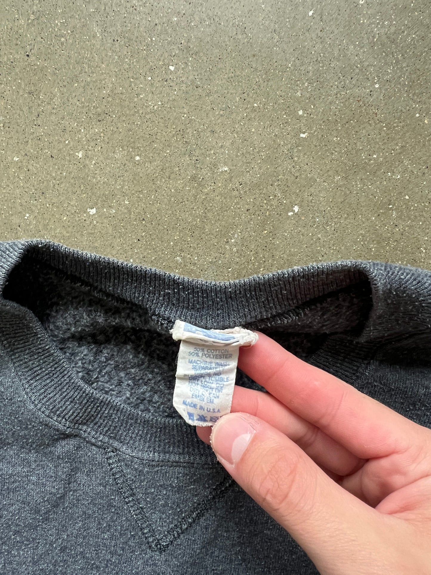 Vintage Dark Grey Santa Clara Crew - S