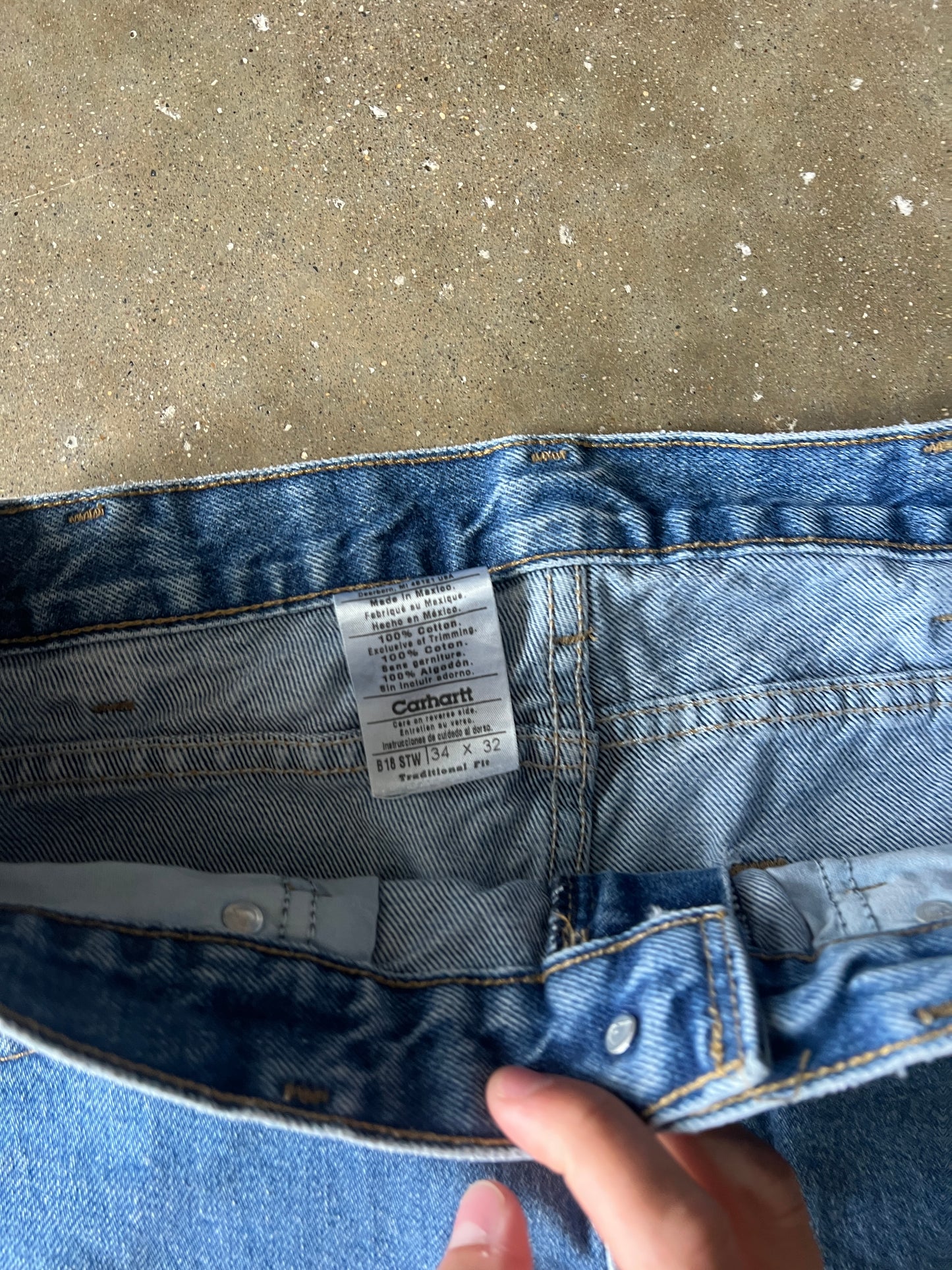 Vintage Blue Carhartt Carpenter Pants 34x32
