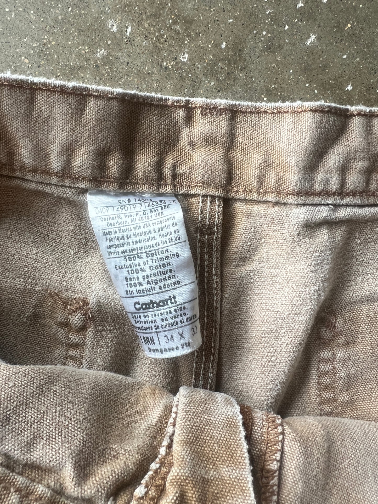 Vintage Tan Carhartt Carpenter Pants - 34x32