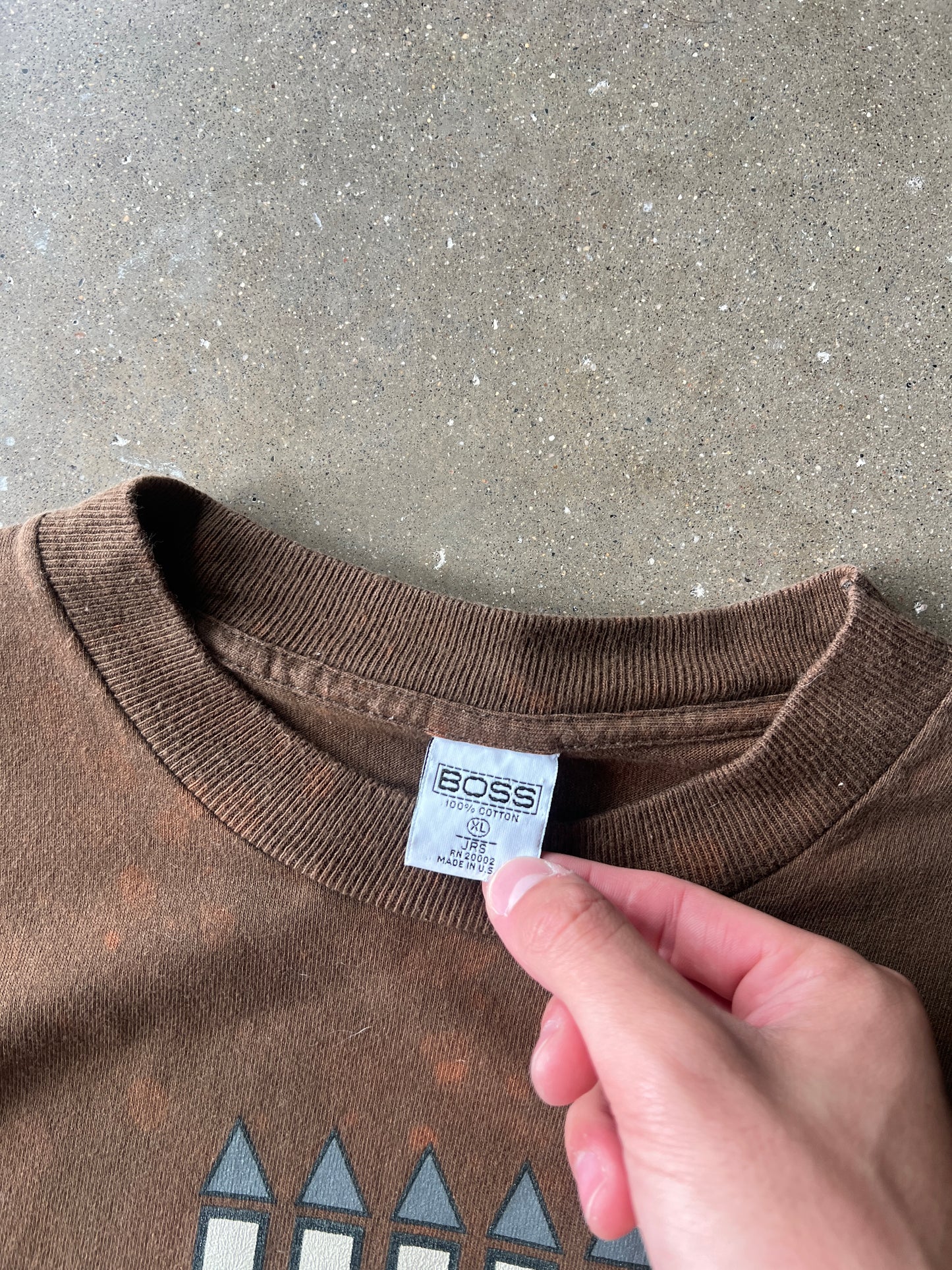 Vintage Brown BOSS Spellout Shirt - XL