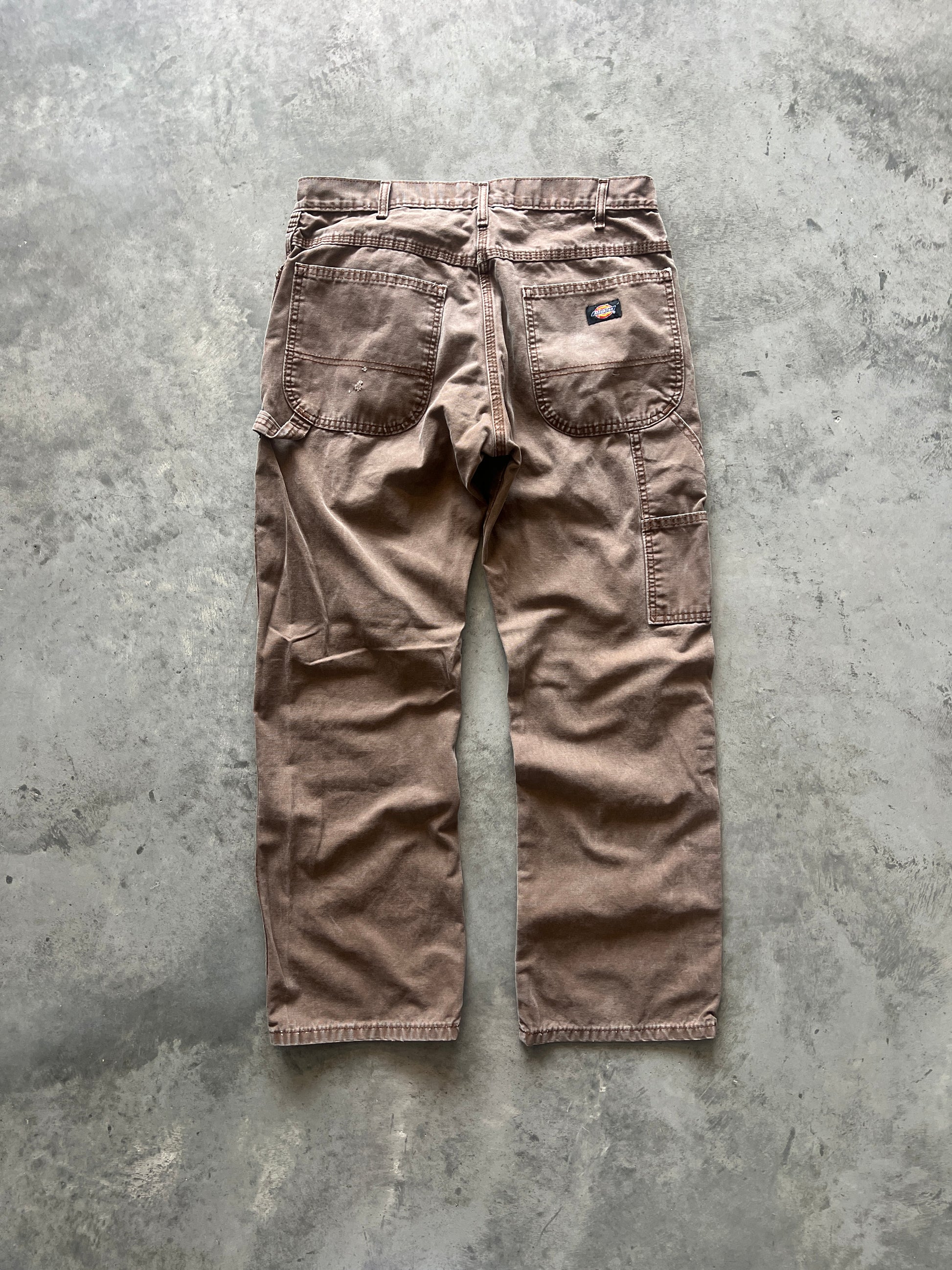 Vintage Faded Brown Dickie Carpenter Pants - 32x30