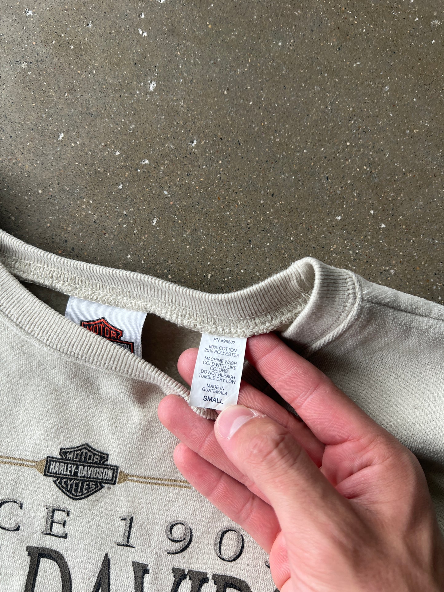 Vintage Cream Harley Davidson Sweater - S