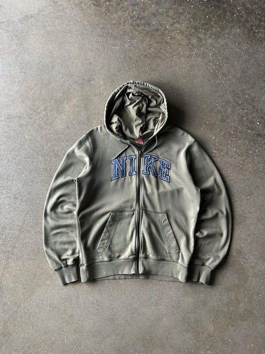 Vintage Grey Nike Spellout Hoodie - L