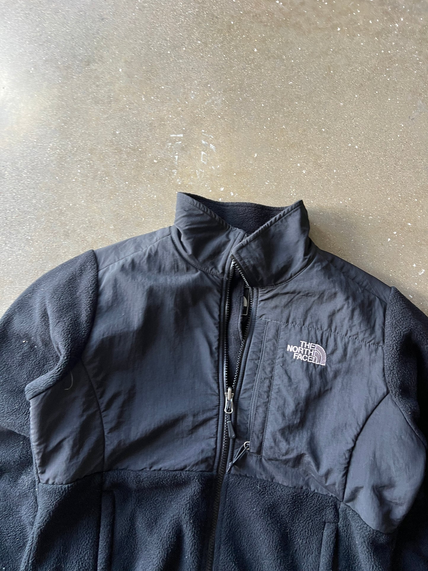 Vintage Black North Face Fleece Zipper Jacket - M