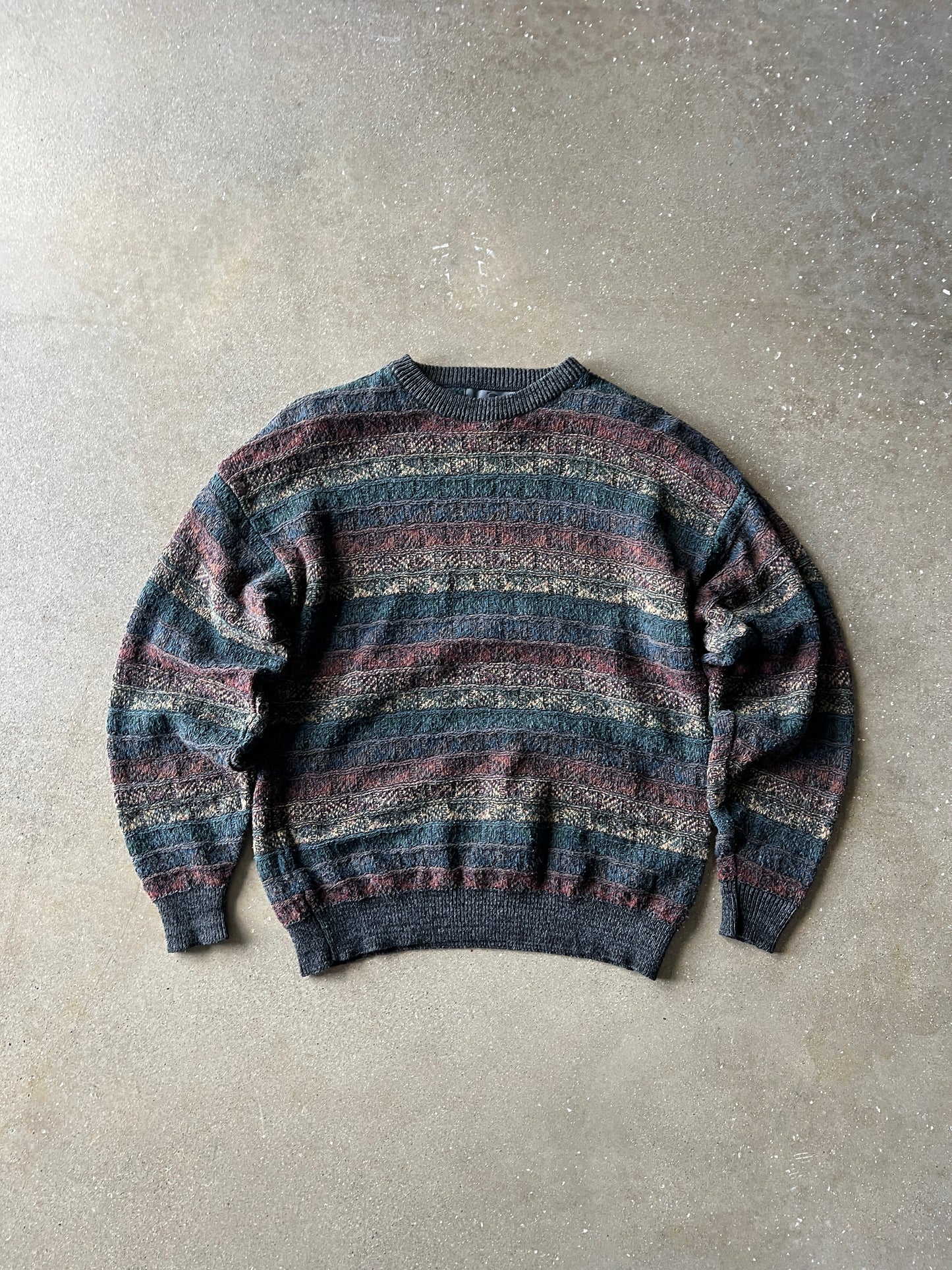 Vintage Multi Color Consensus Knit Sweater - L