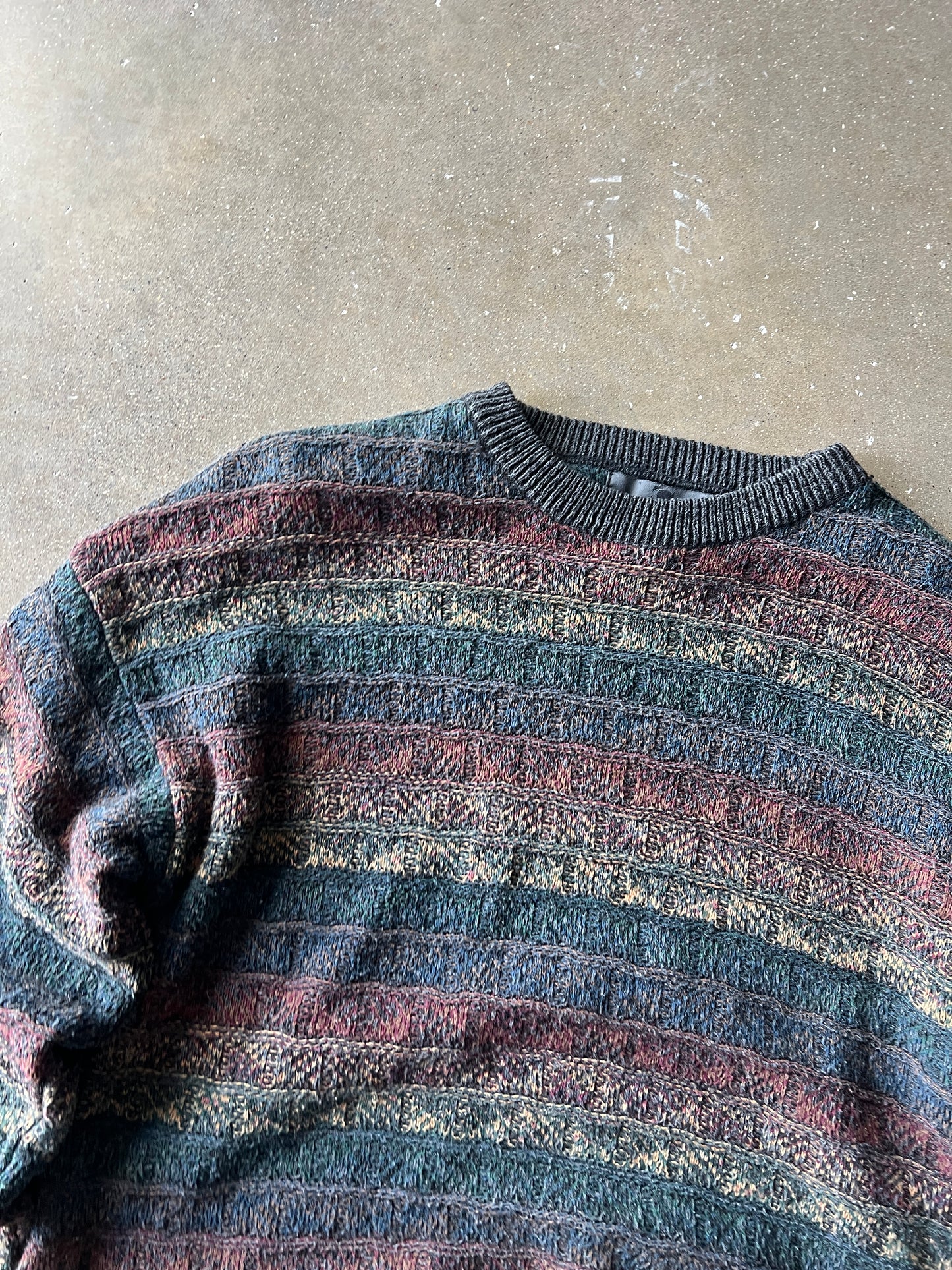 Vintage Multi Color Consensus Knit Sweater - L