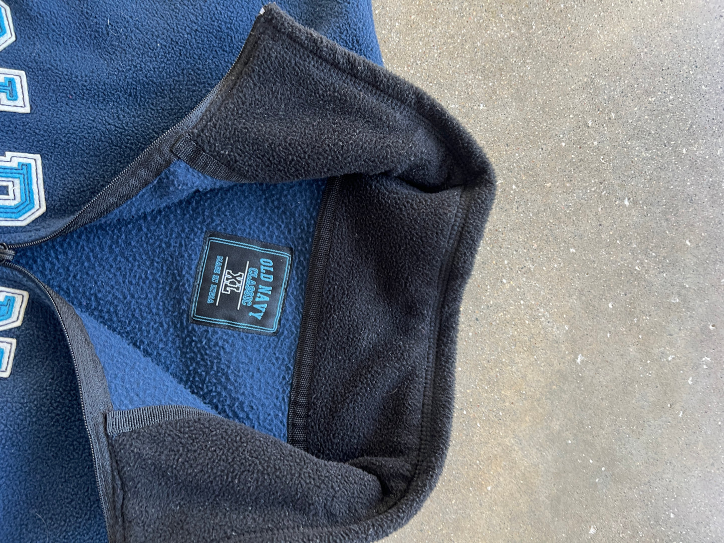 Vintage Blue Old Navy Zip Fleece - XL