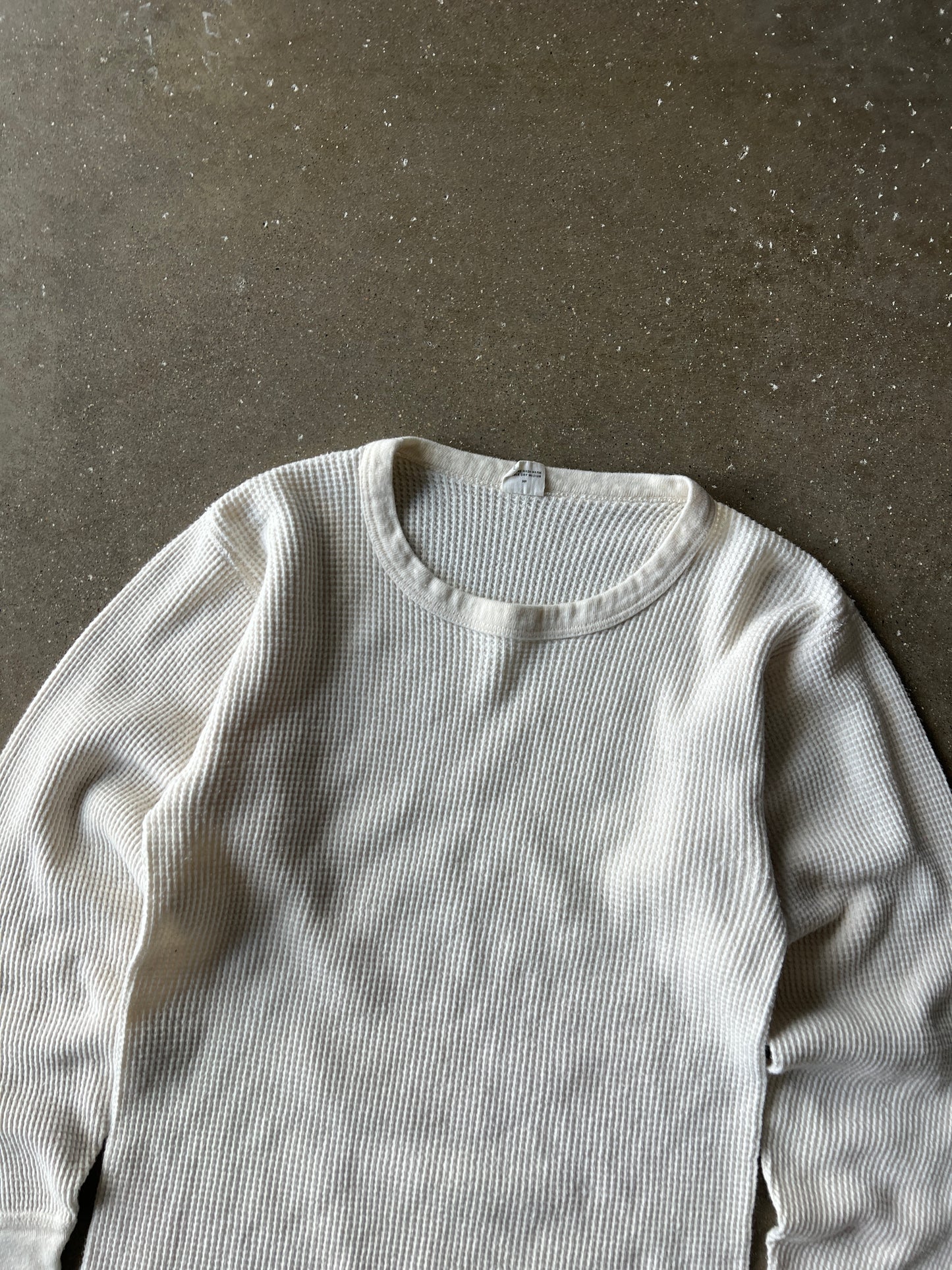 Vintage Cream Kmart Waffle Knit Thermal - L