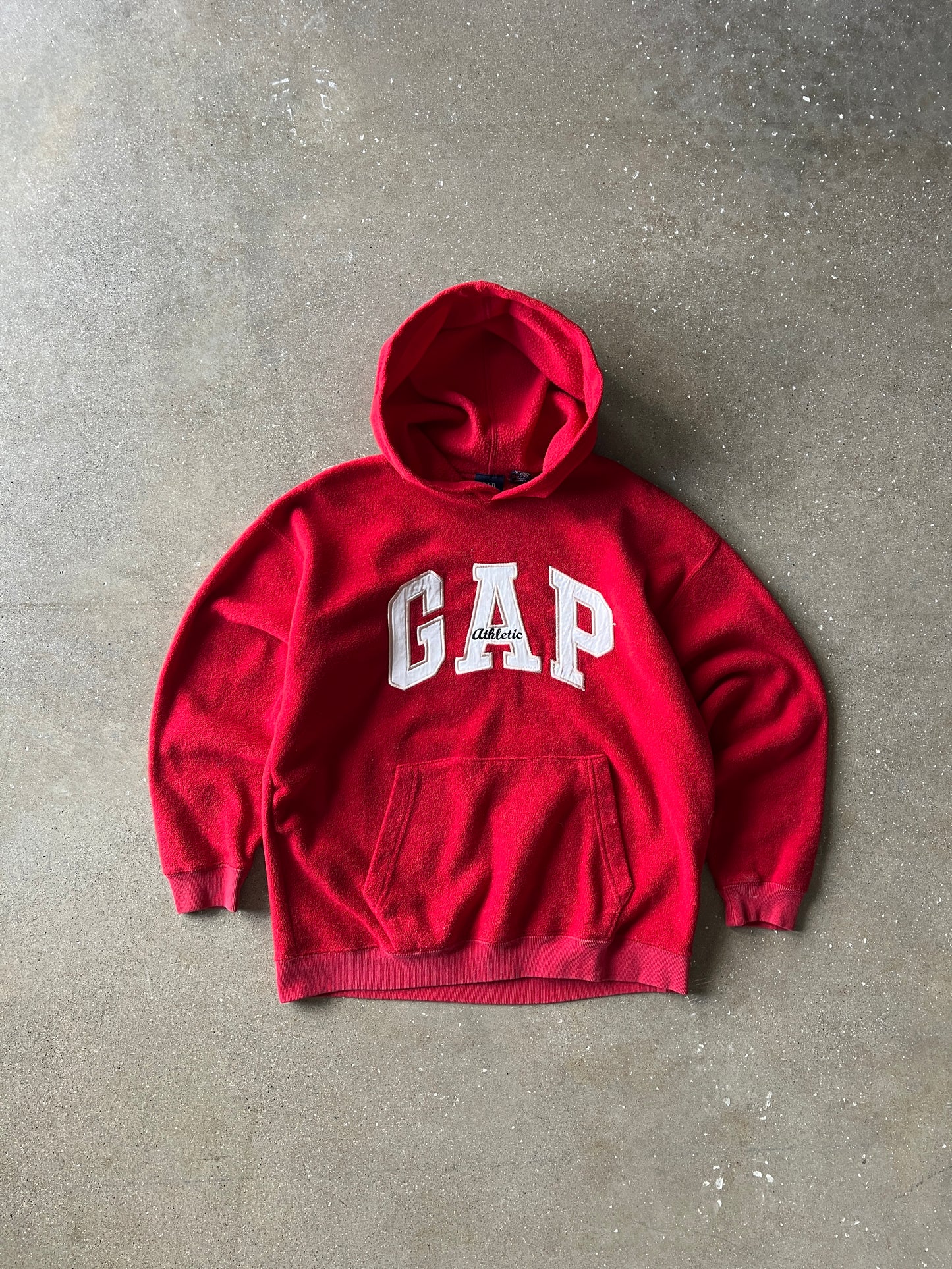 Vintage Red Gap Spellout Hoodie - XL