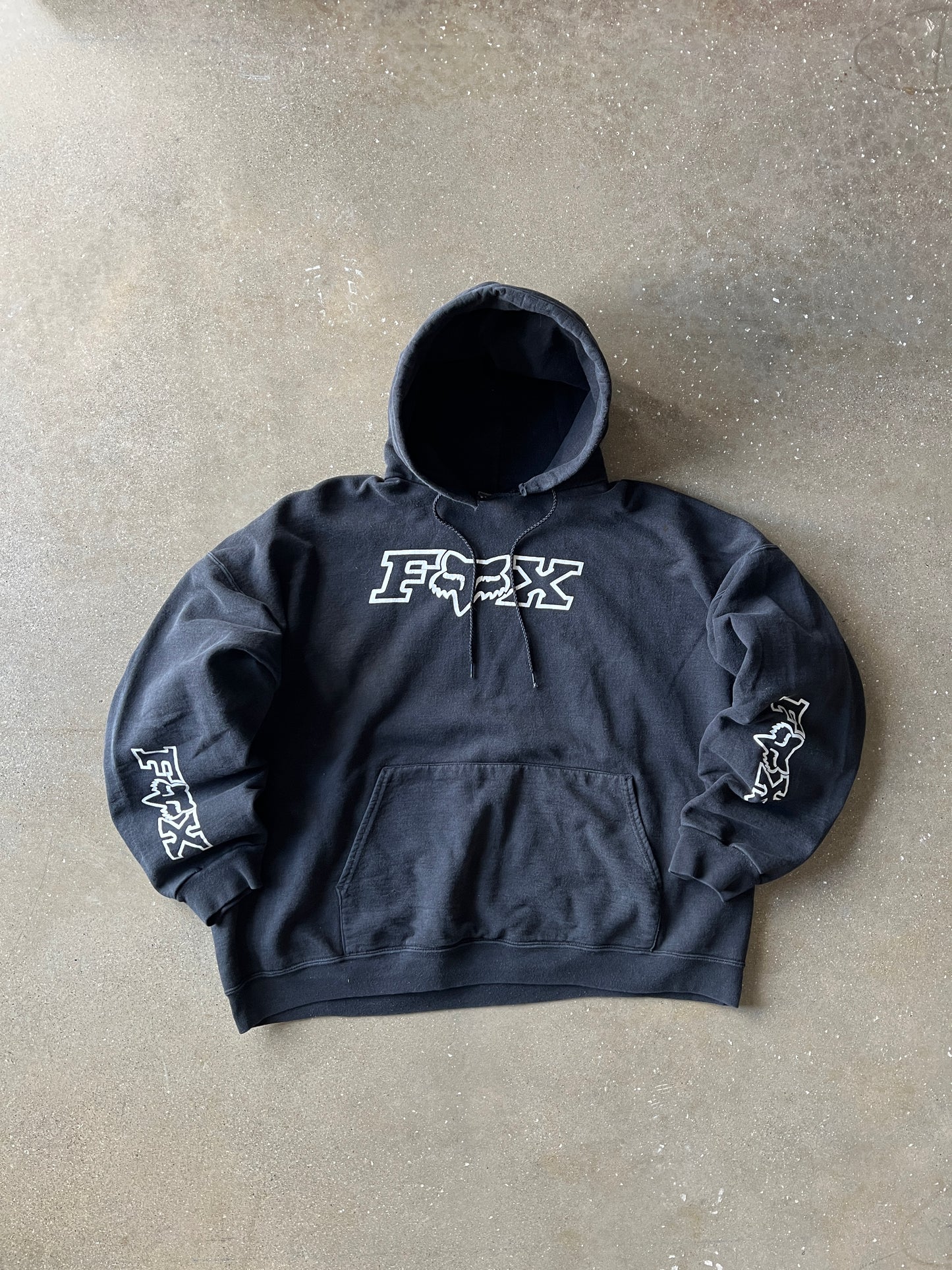 Vintage Black Fox Racing Hoodie - XL
