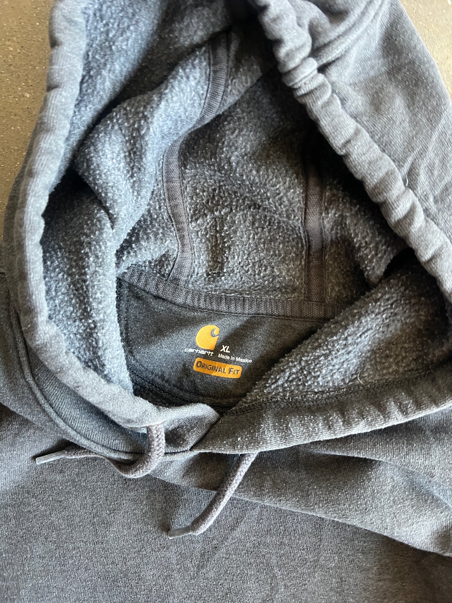 Vintage Dark Grey Carhartt Hoodie - XL