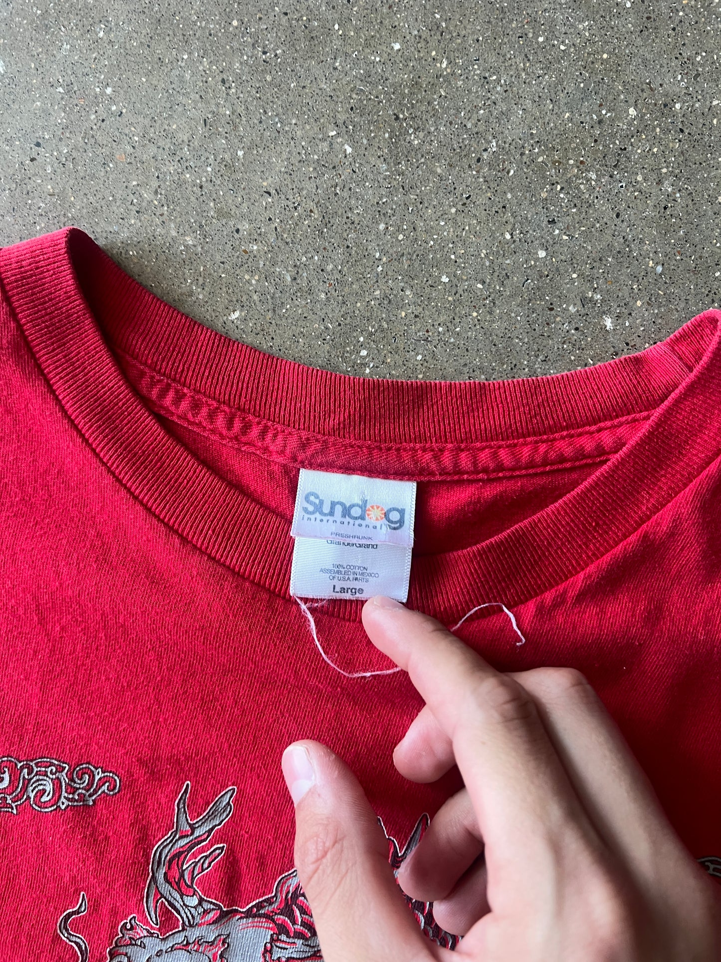 Vintage Red Sundog Dragon Shirt - L