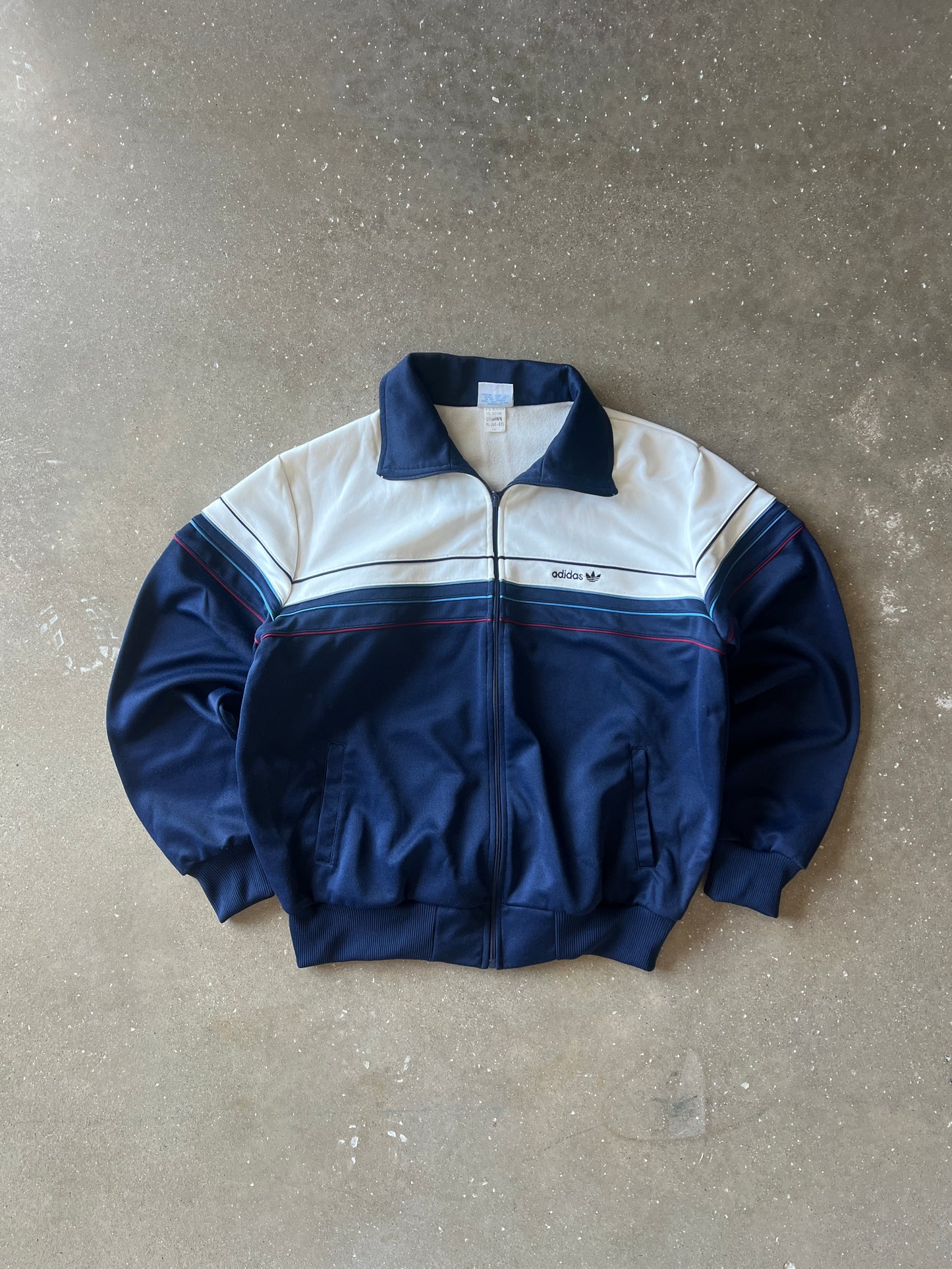 Vintage Blue Adidas Tracksuit Zip Jacket - XL