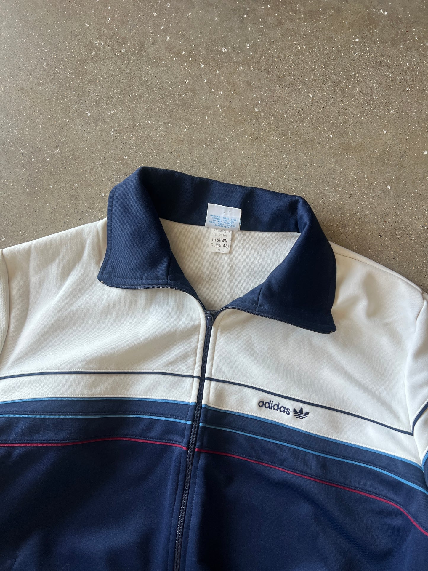 Vintage Blue Adidas Tracksuit Zip Jacket - XL