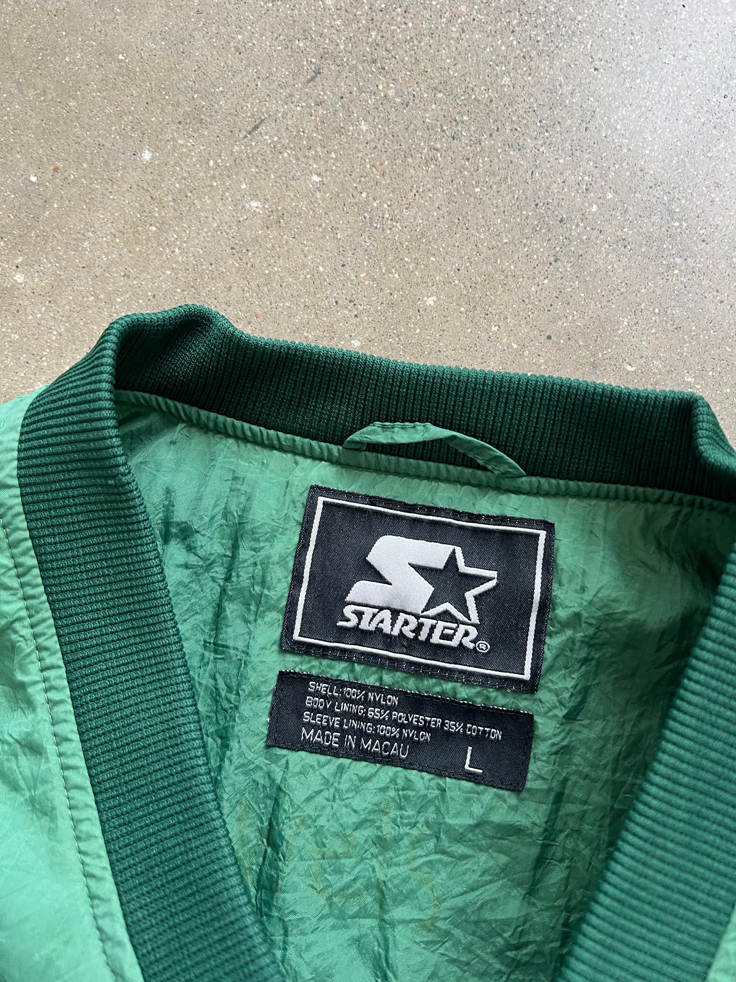 Vintage Green Starter Windbreaker Jacket - L