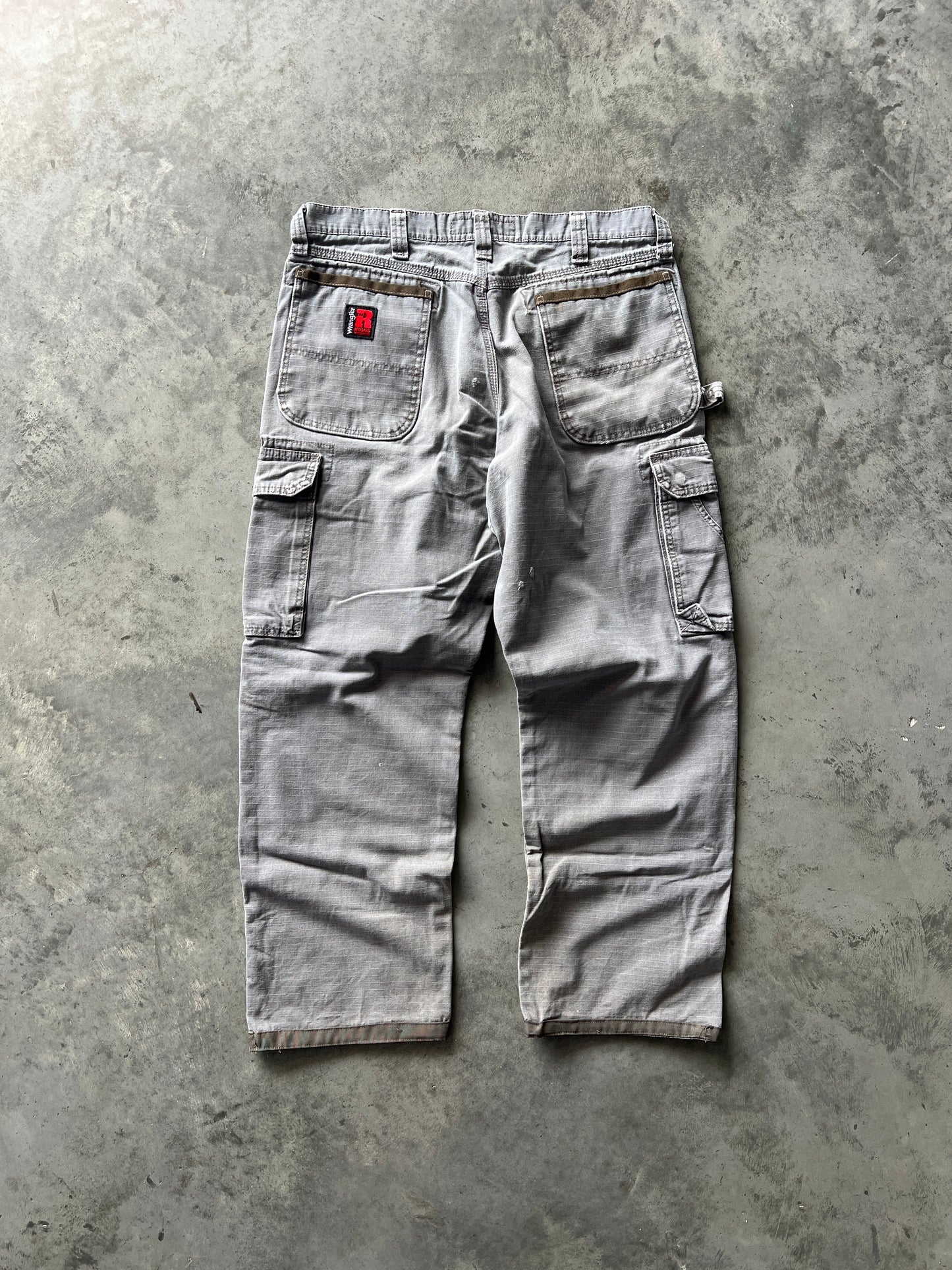 Vintage Faded Grey Baggy Wrangler Pants - 34x27