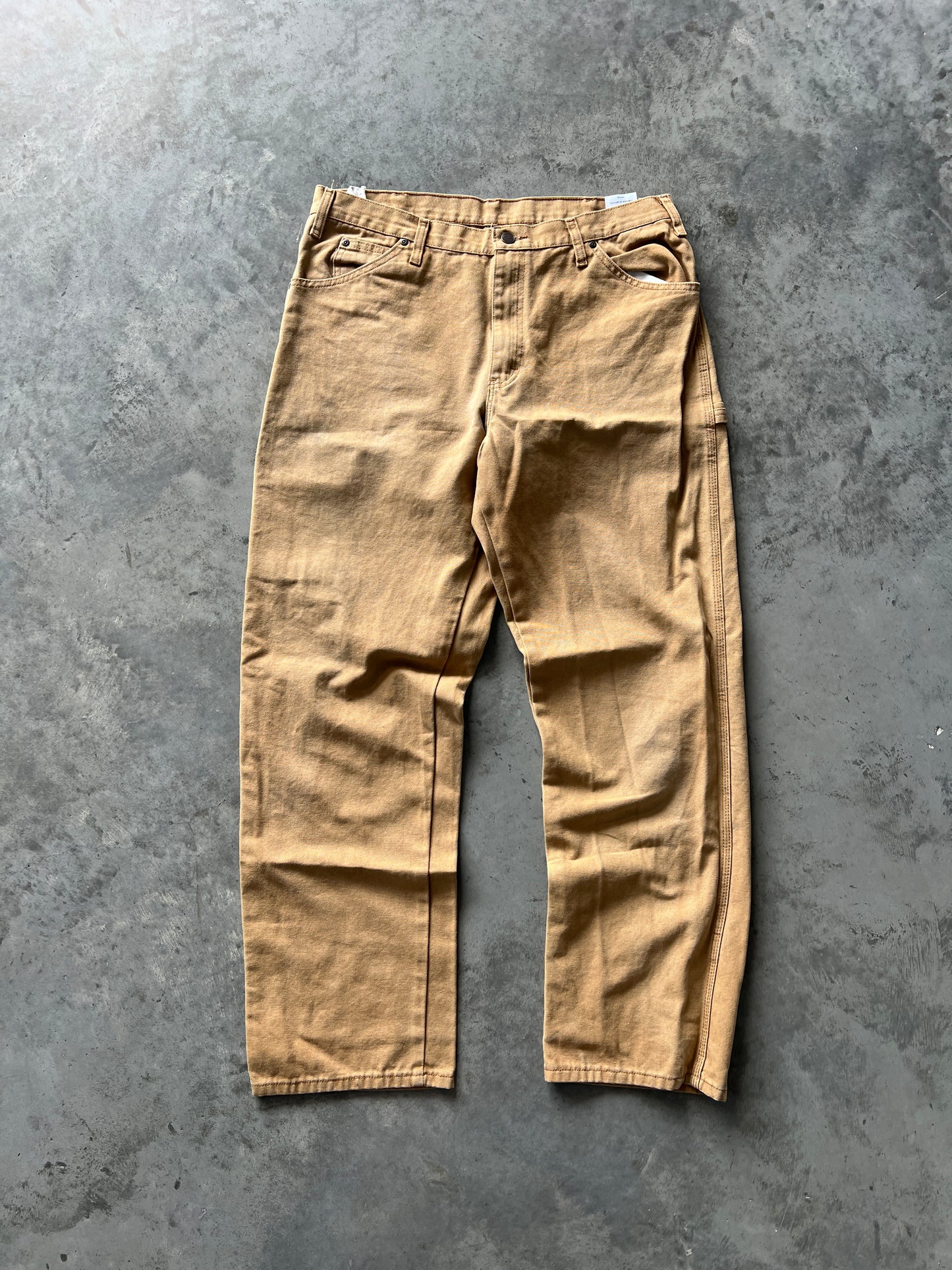 Vintage Light Tan Baggy Dickie Pants - 36x34