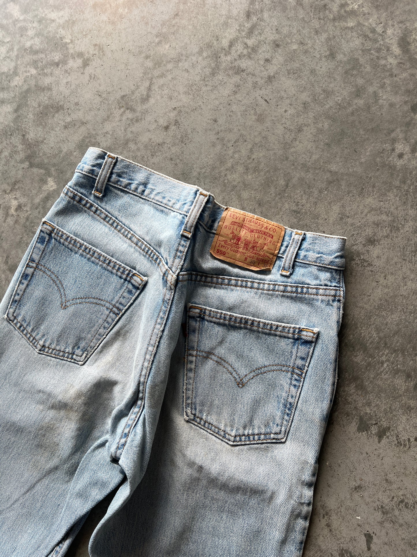 Vintage Faded Blue Baggy Levi Pants - 30x36