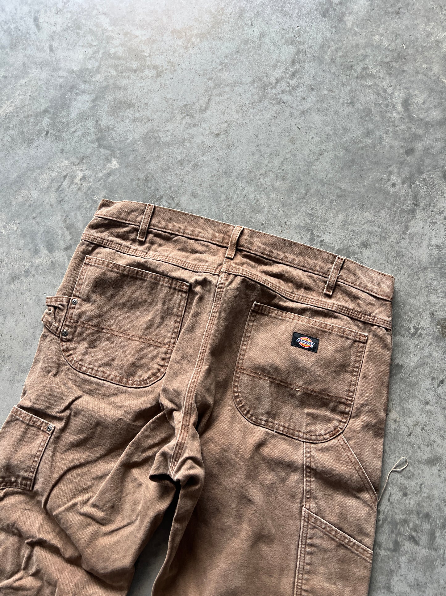 Vintage Faded Brown Baggy Dickie Pants - 38x30