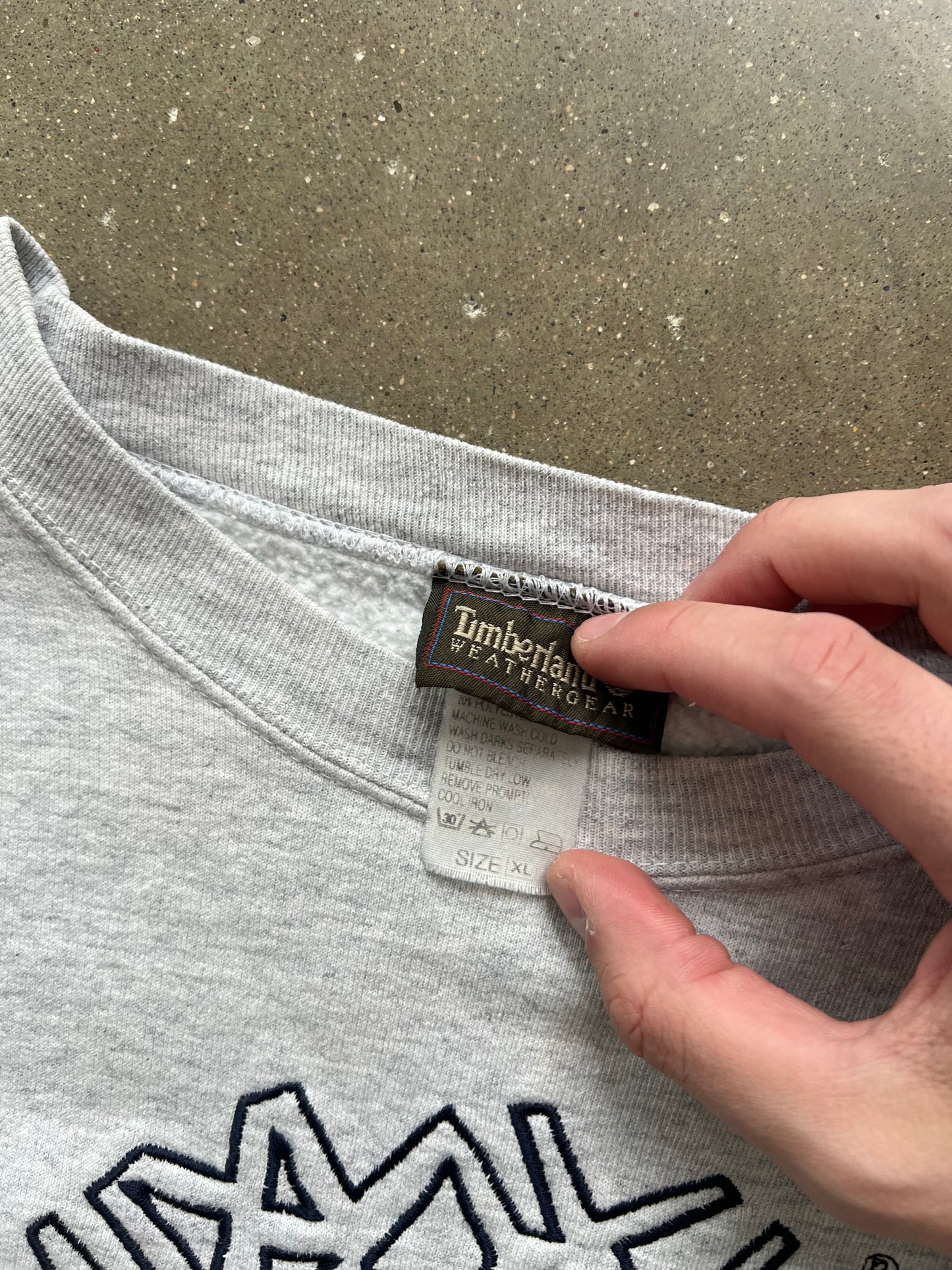 Vintage White Timberland Crew - XL