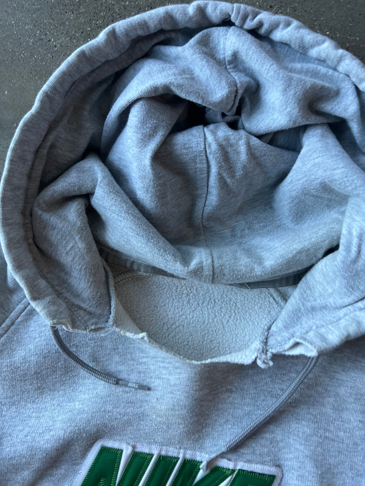 Vintage White Nike Spellout Hoodie - L