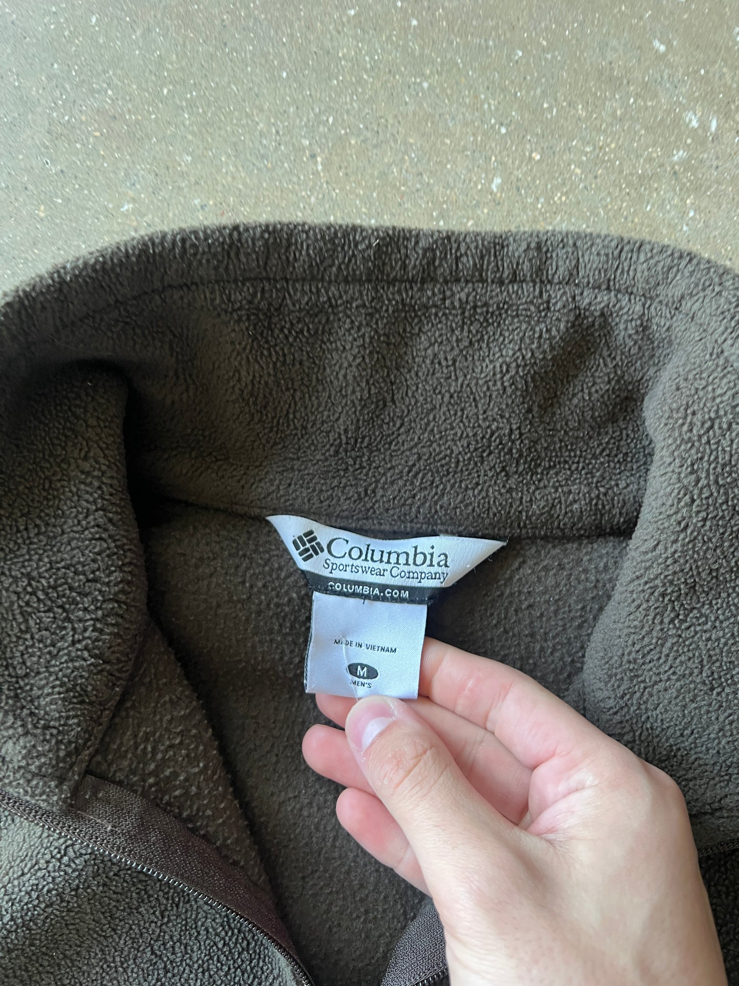 Vintage Dark Brown Columbia Fleece Vest - M