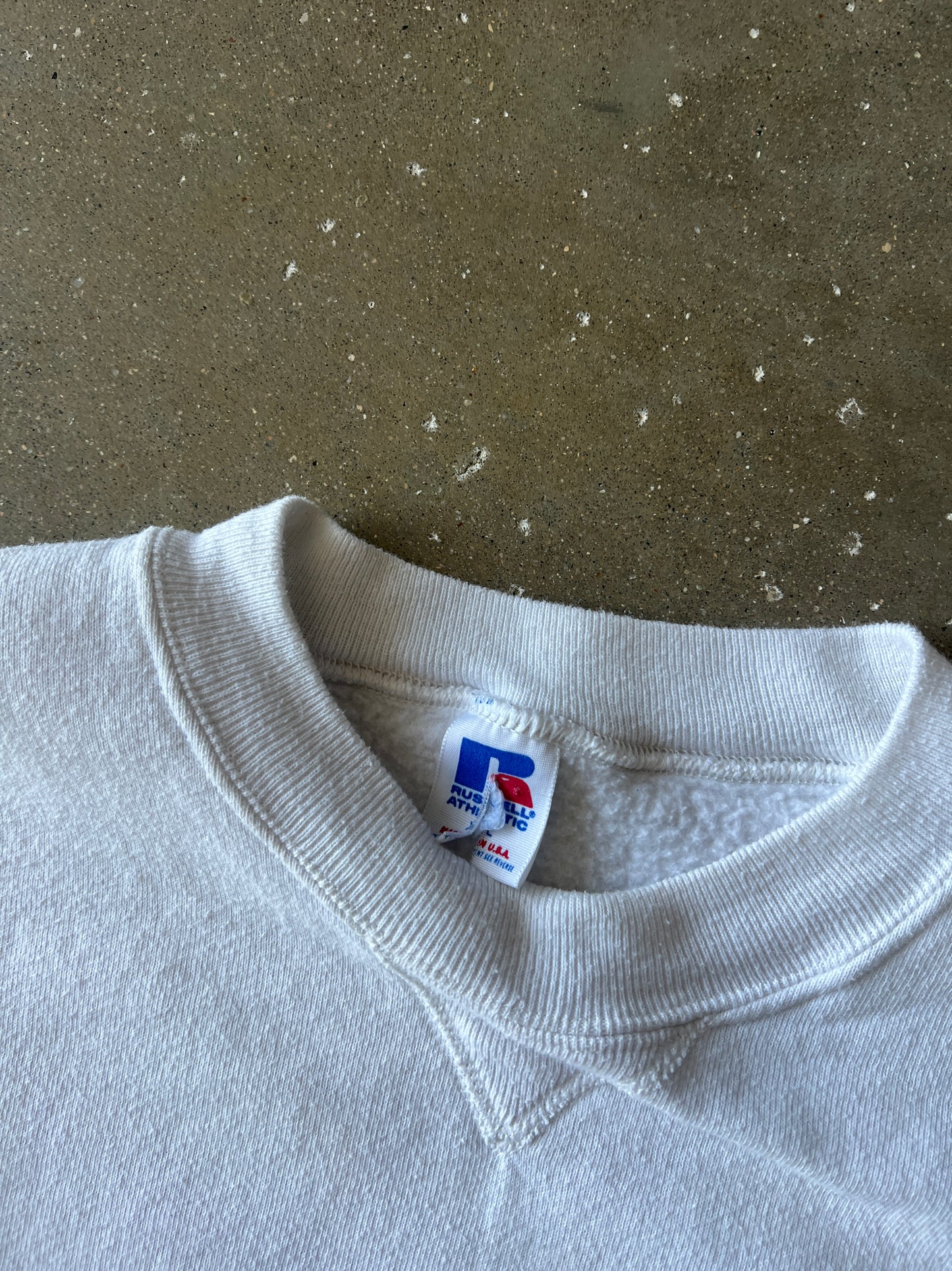Vintage White Russell Athletic Crew - XL