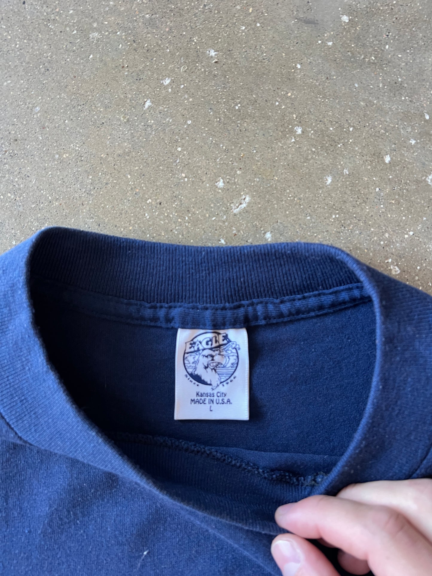 Vintage Navy Blue Eagle Shirt - L