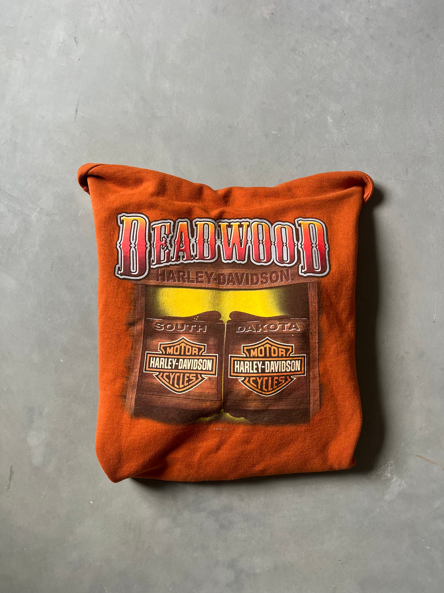Vintage Orange Sturgis Hoodie - L