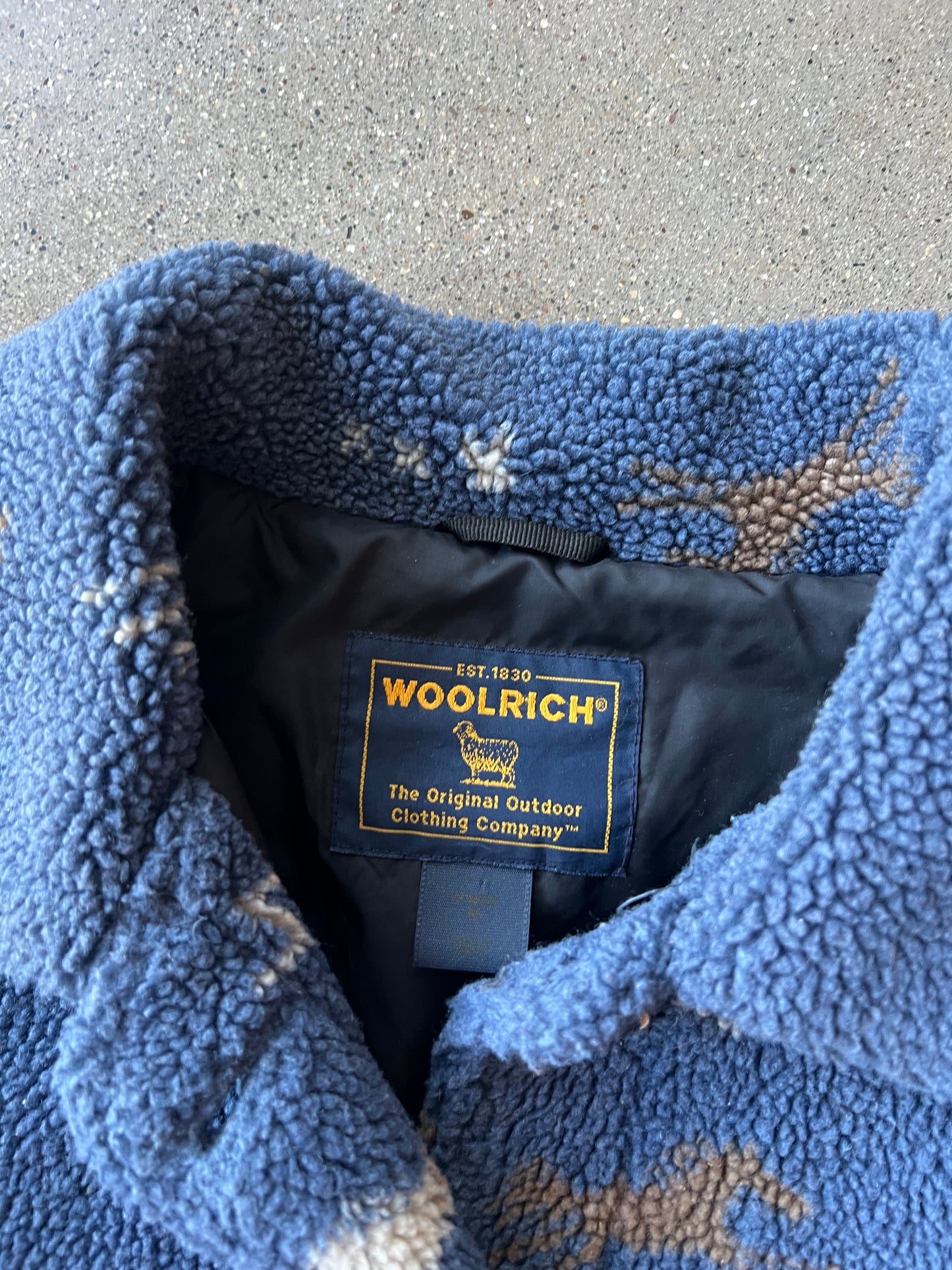 Vintage Blue Horse Fleece Jacket - M