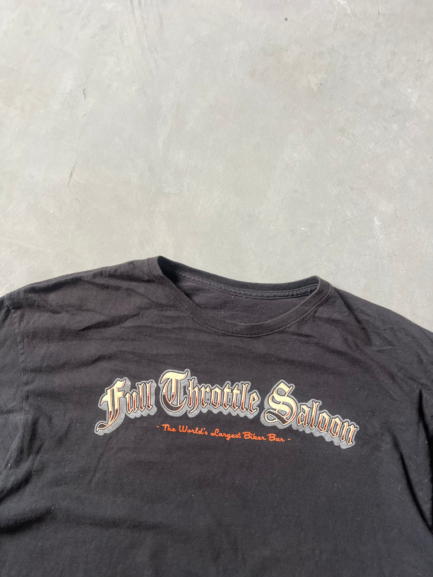Black Full Throttle Saloon Graphic Tee - XL
