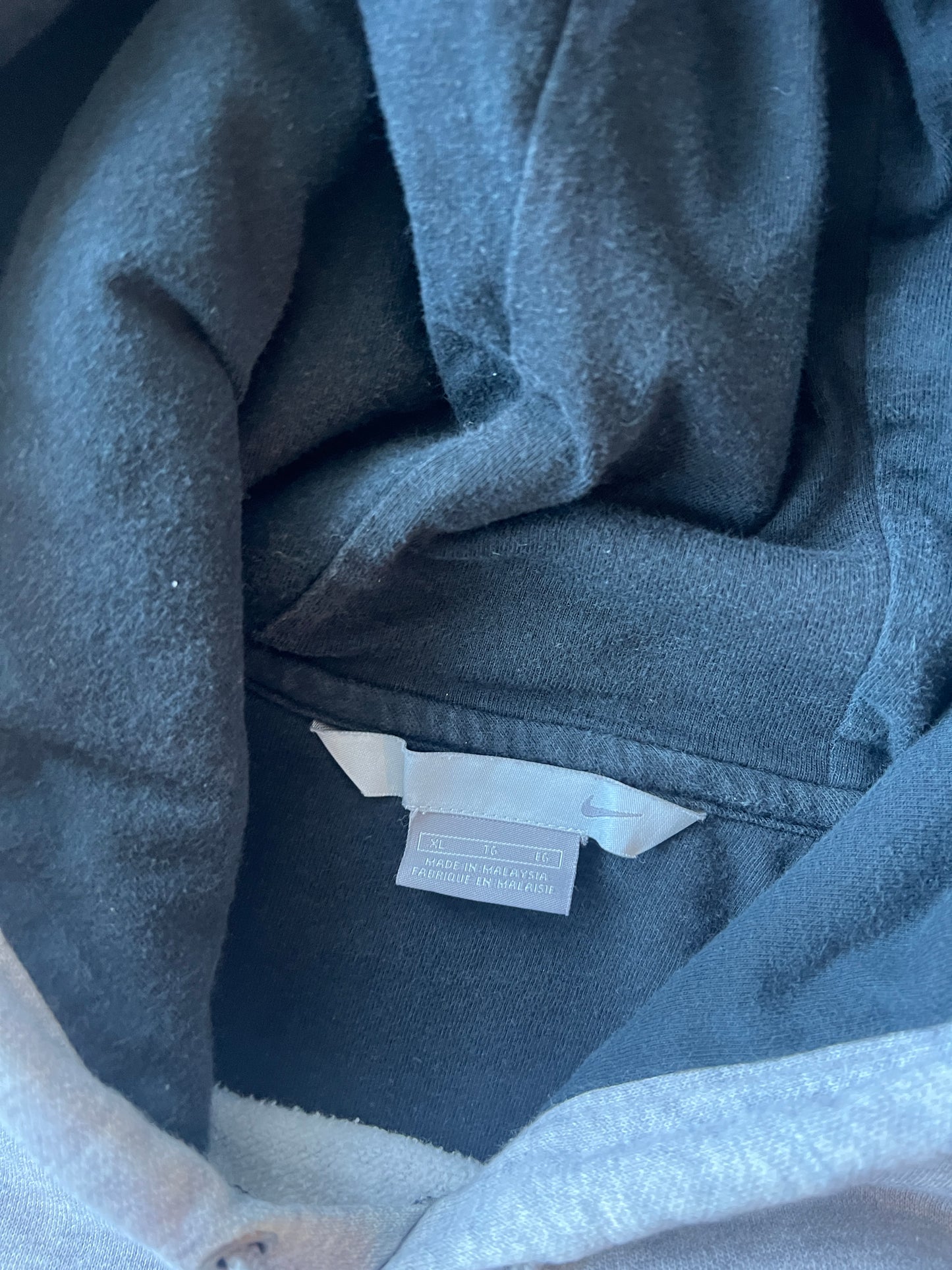 Vintage White Nike Spellout Hoodie - XL