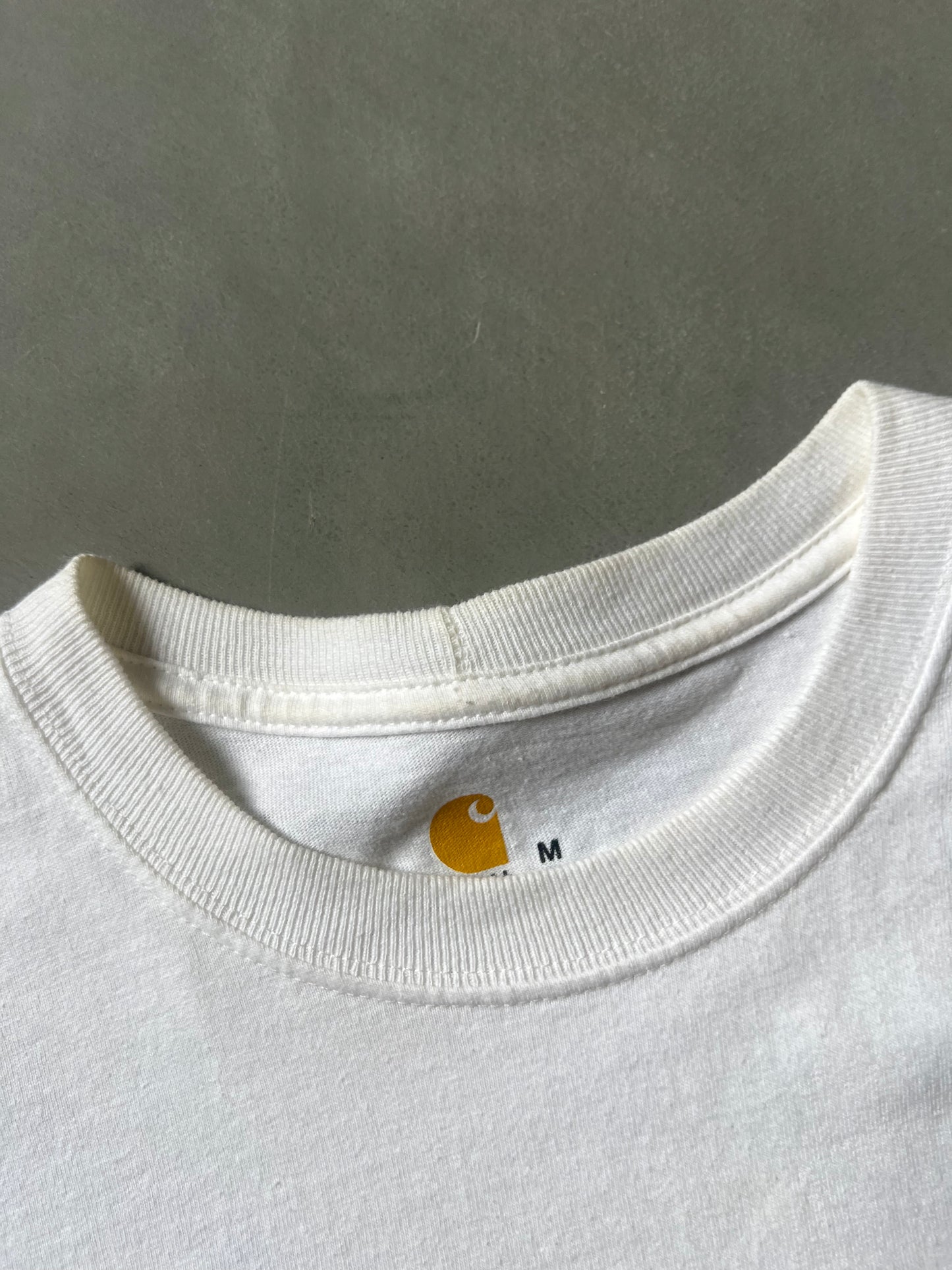 Vintage White Carhartt Pocket Shirt - M